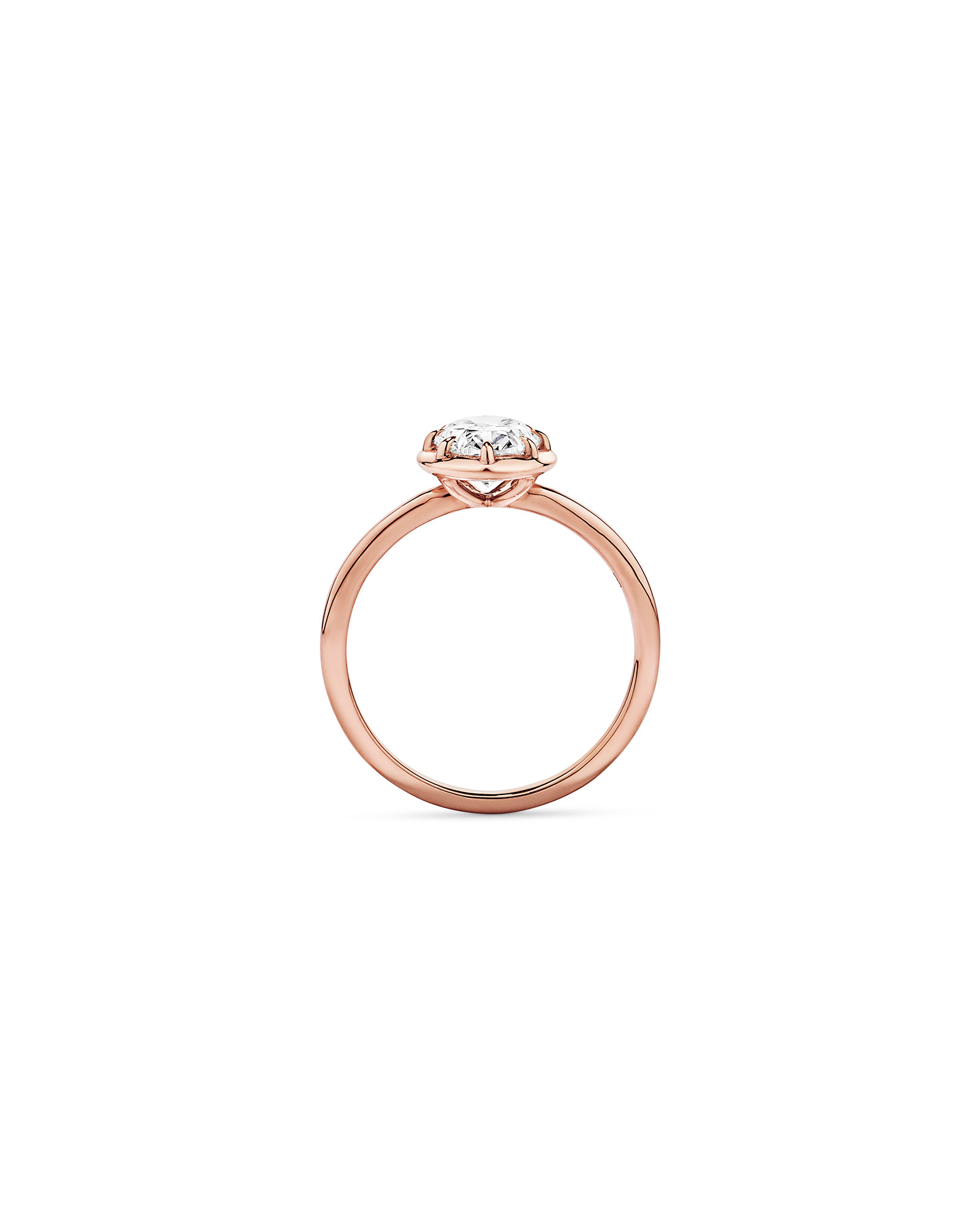 1.50TW Oval Laboratory-Grown Diamond Solitaire Ring 14kt Rose Gold