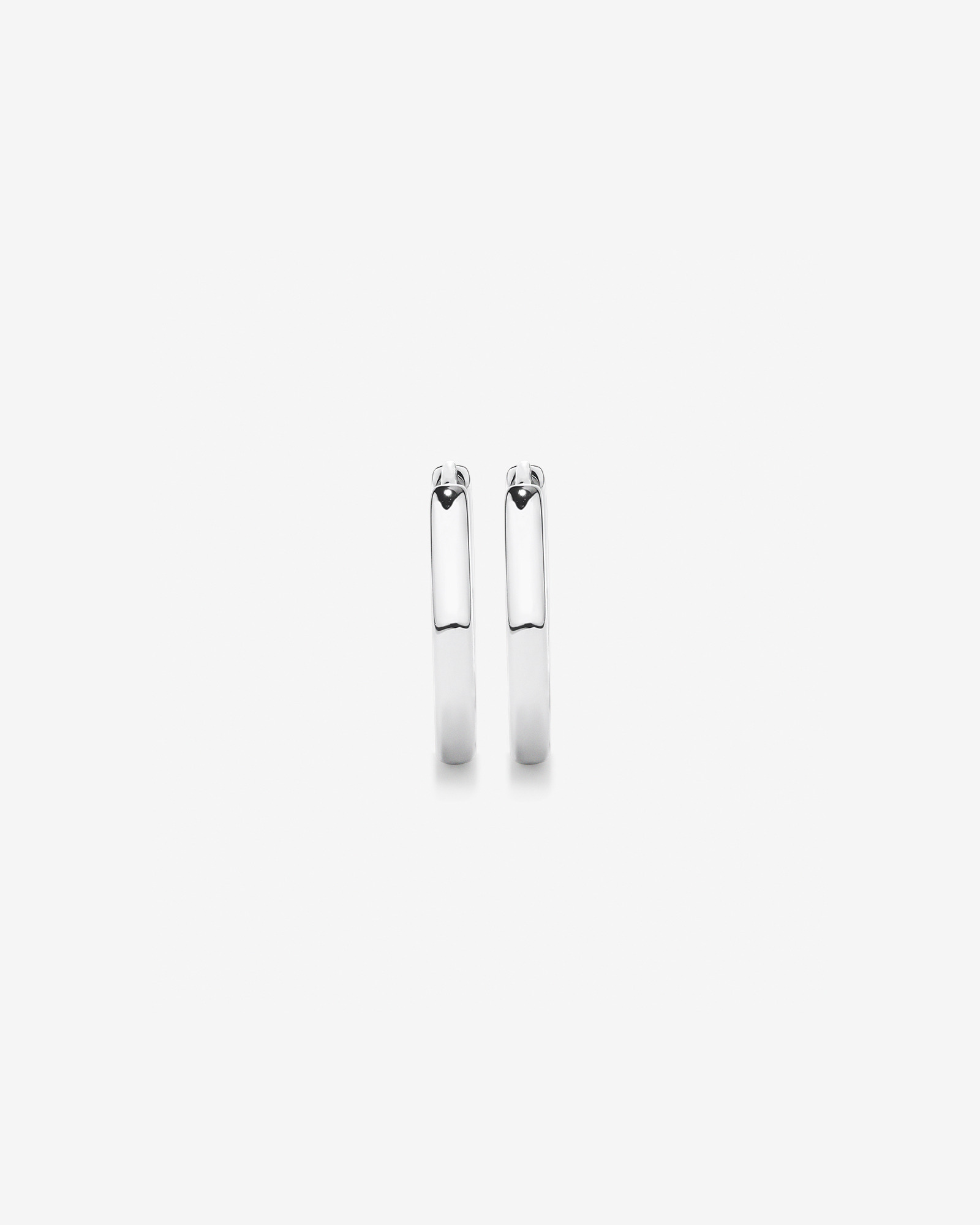 13.5mm Large Polished Huggie Earrings in Sterling Silver