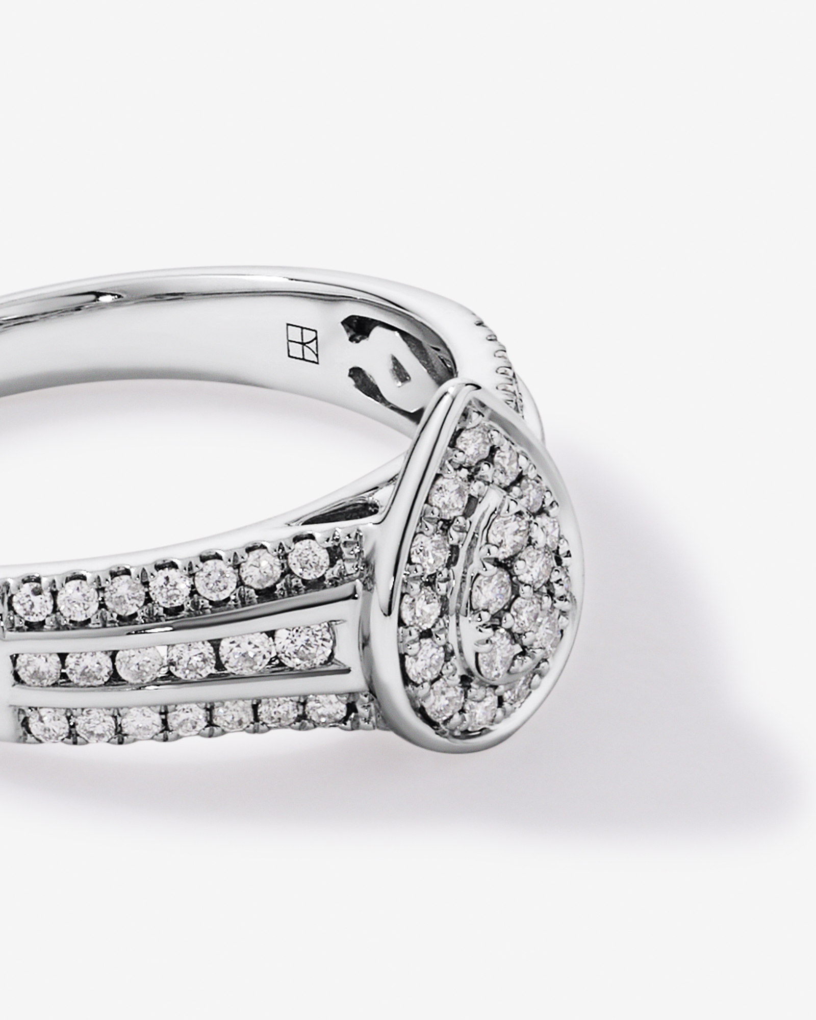 Carat TW Pear-Shaped Diamond Cluster Ring Sterling Silver