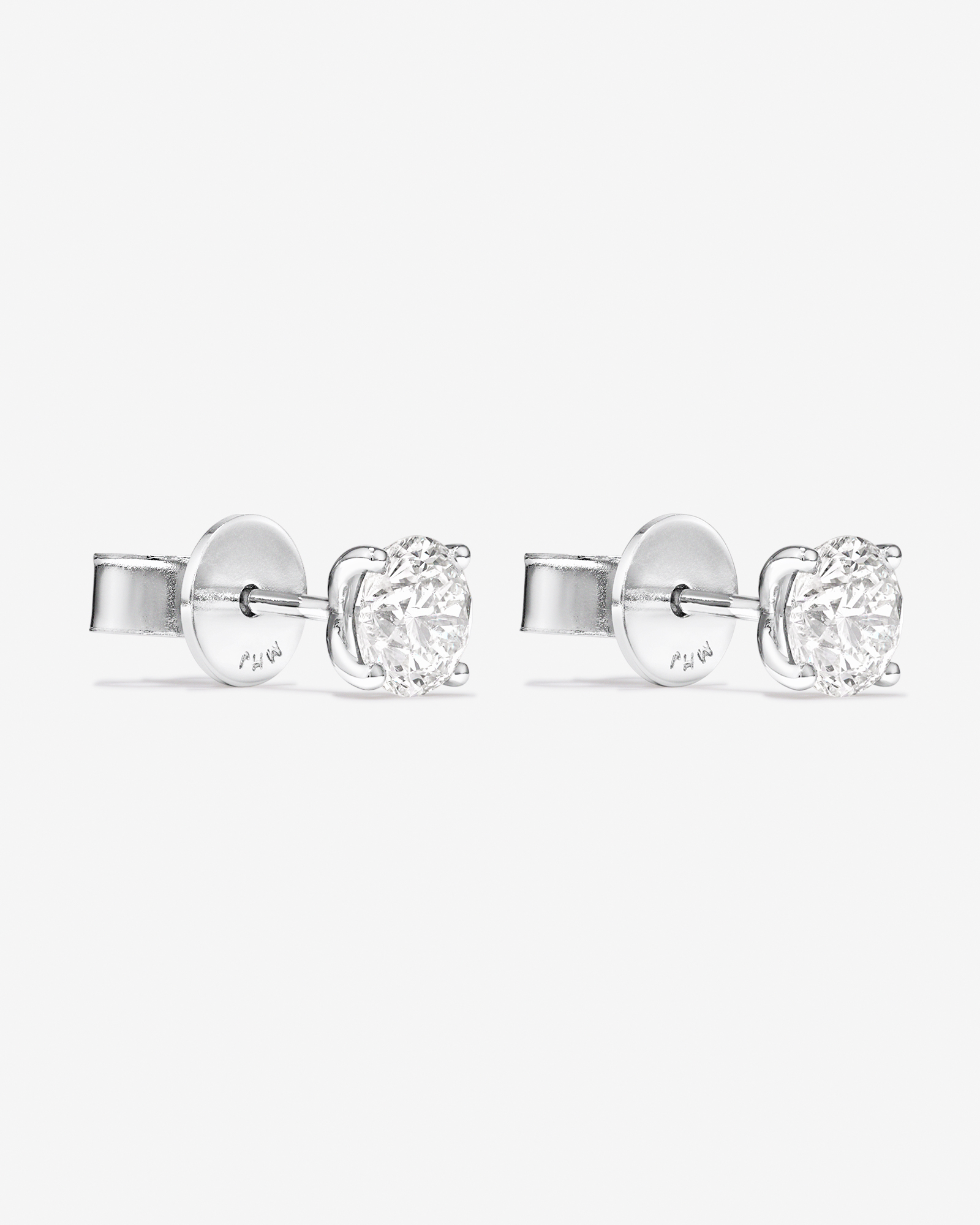 Certified 1.00 Carat TW Diamond Solitaire Stud Earrings in 18kt White Gold