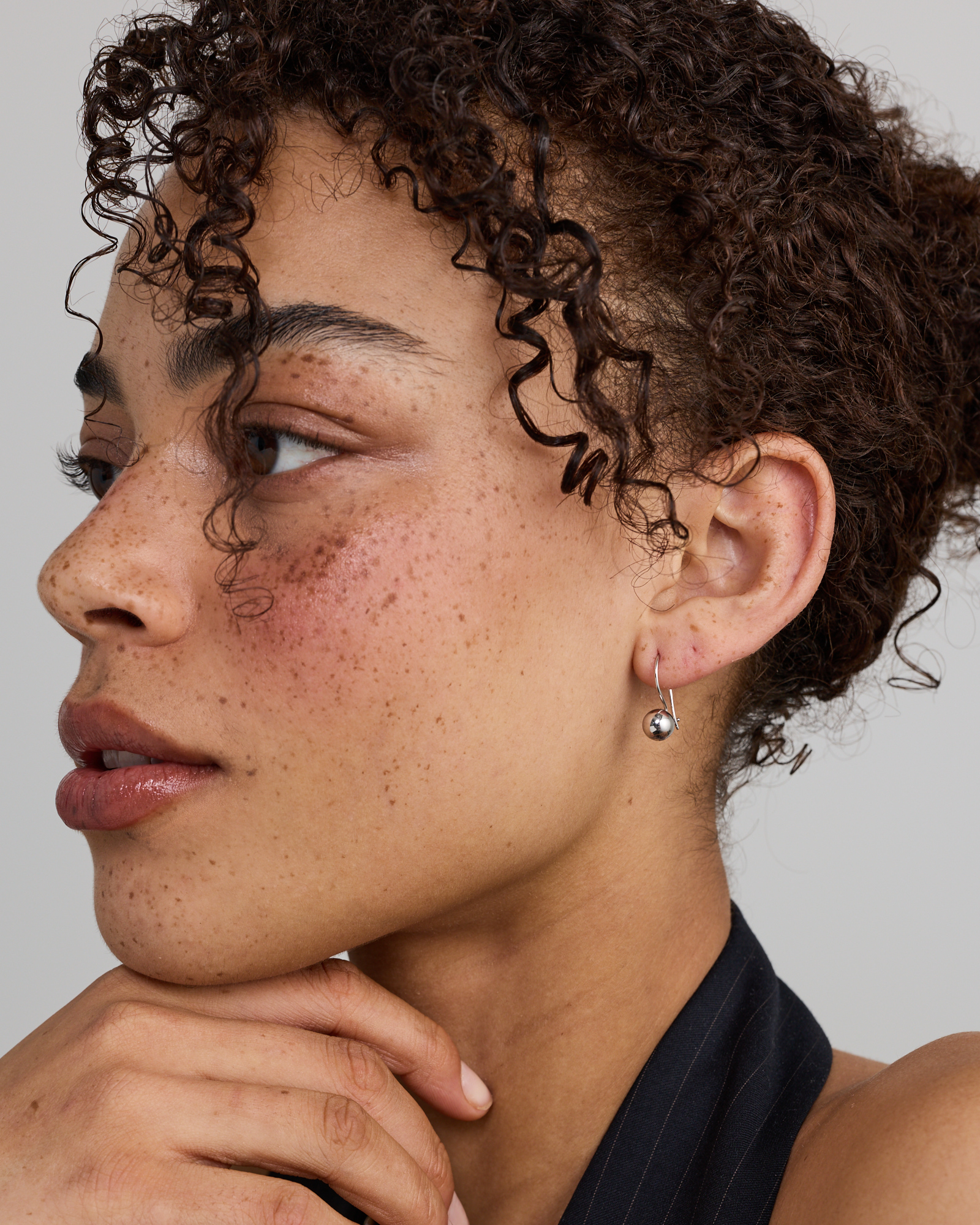 Boucles d’oreilles Euroball en argent sterling