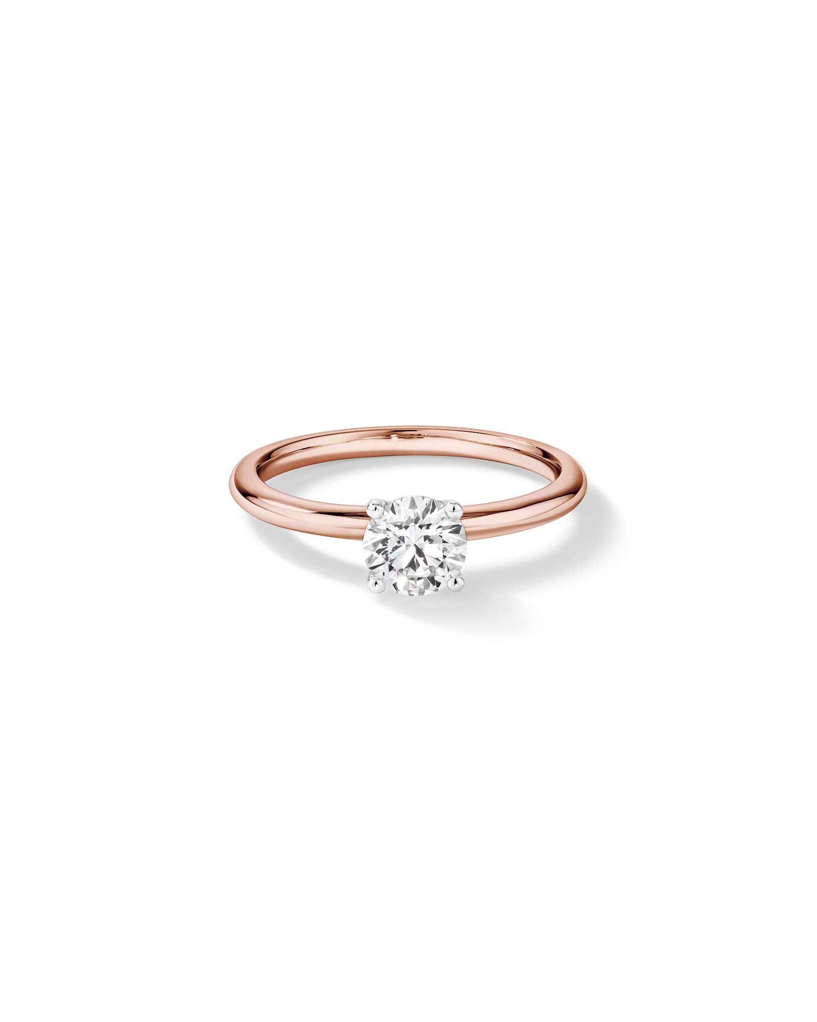 0.70 Carat TW Round Brilliant Laboratory-Grown Diamond Solitaire Engagement Ring in 14kt White Gold