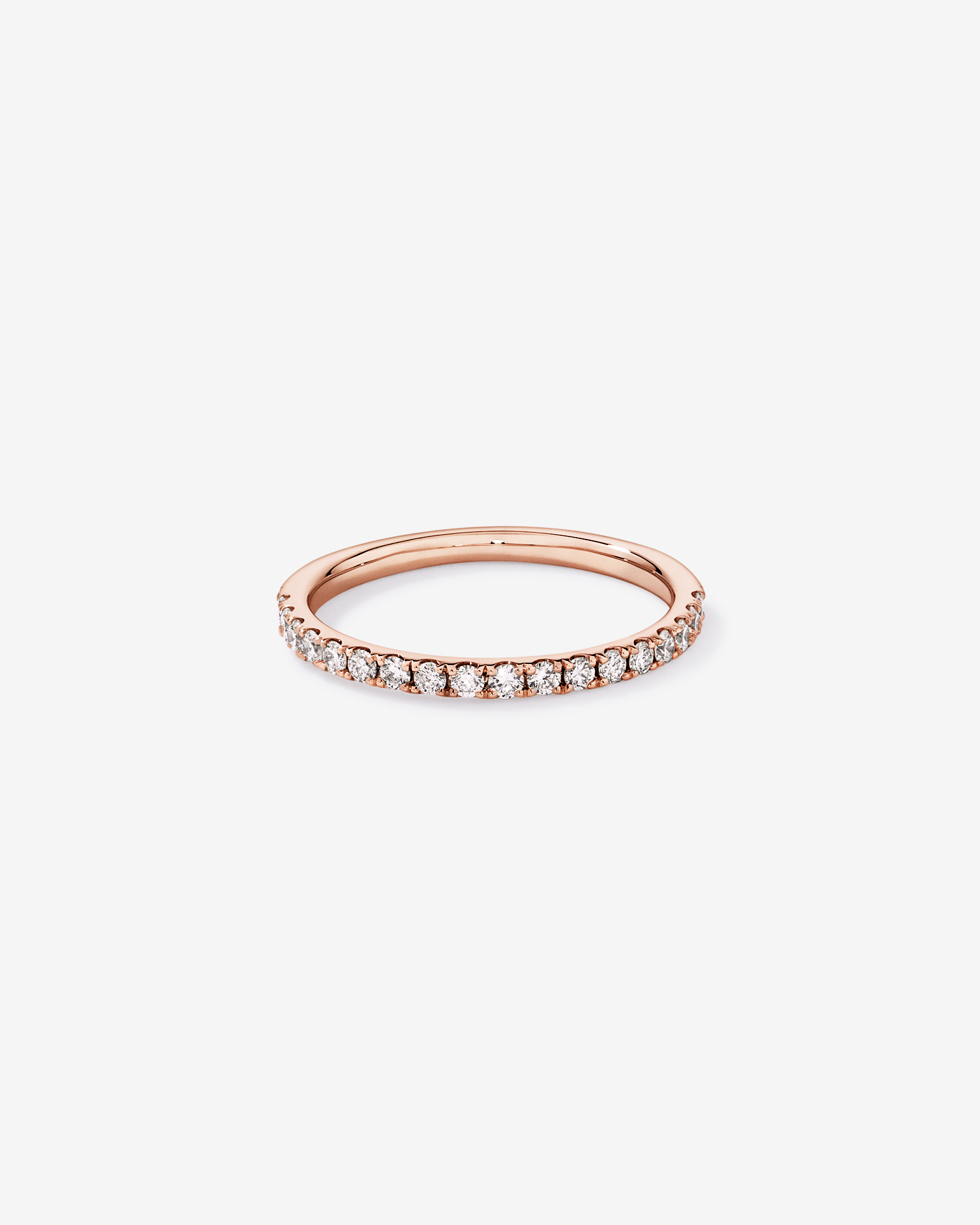 0.34TW Round Brilliant Laboratory-Grown Diamond Wedding Band 14kt Rose Gold