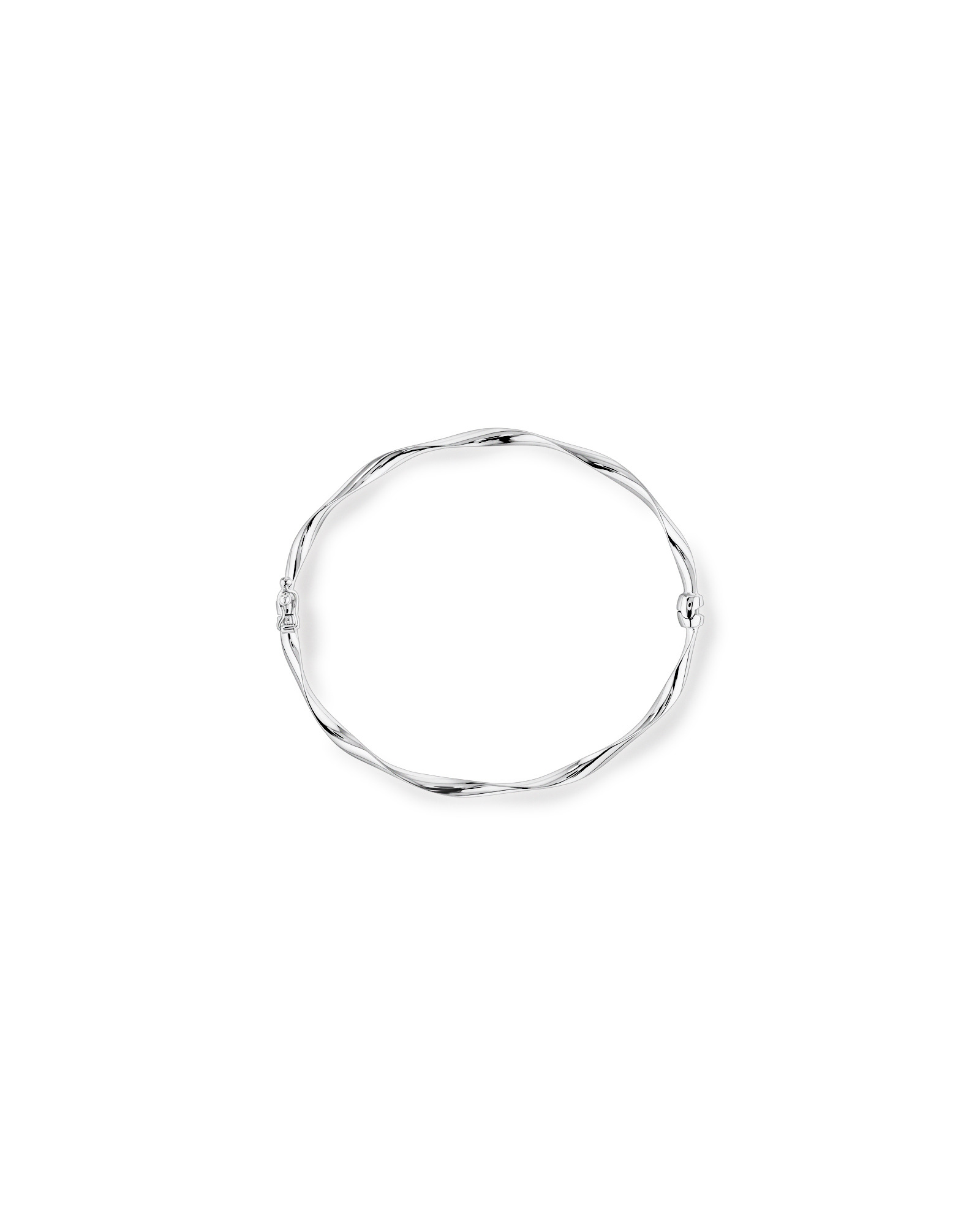 Twist Bangle in 10kt White Gold