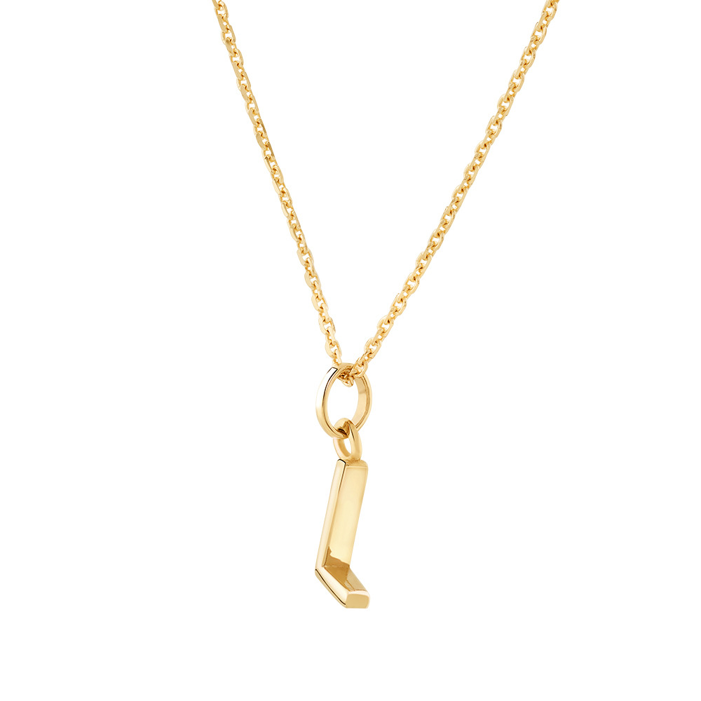 Pendentif « L » en or jaune 10 K