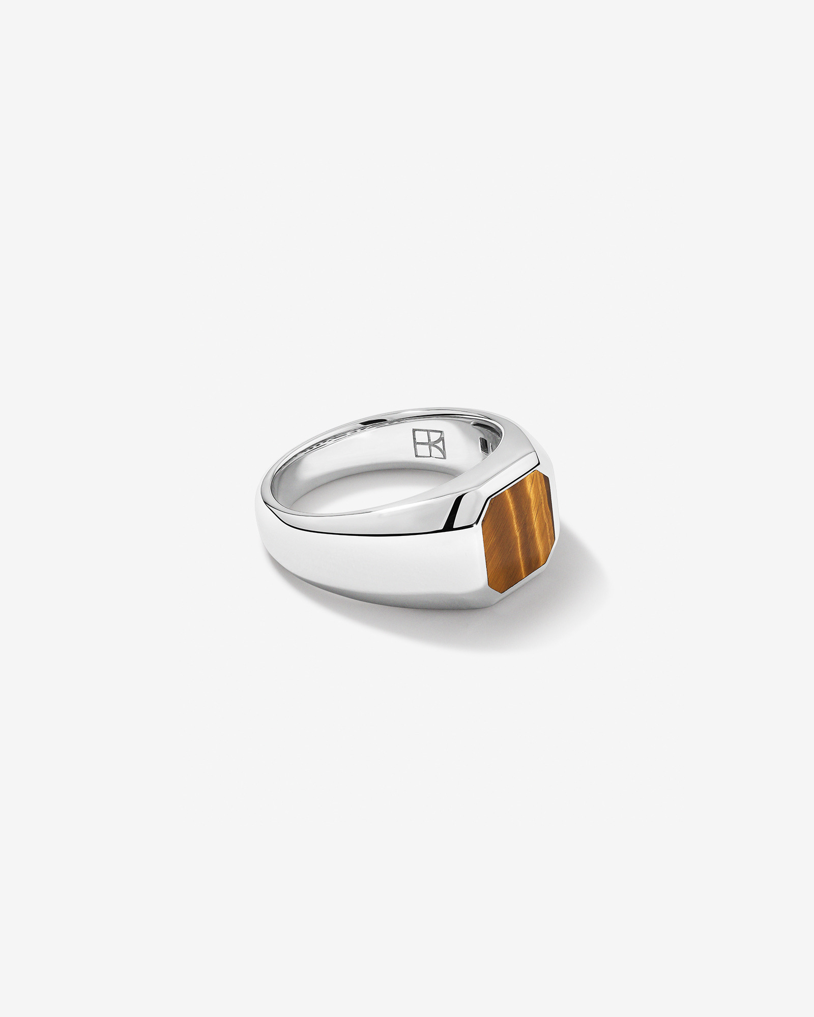 Tiger’s Eye Square Ring in Sterling Silver