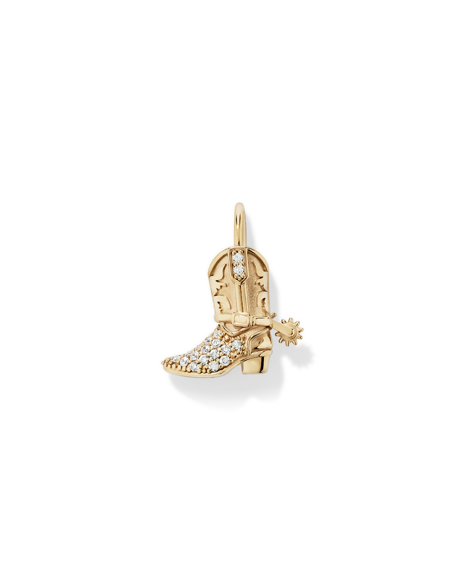 Cowboy Boot Pendant in 18kt Vermeil with Cubic Zirconia