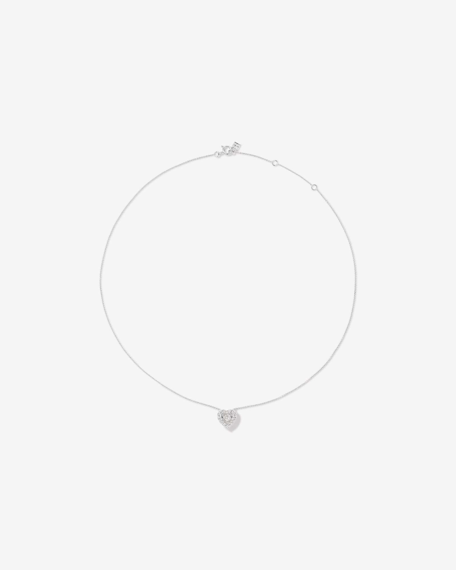 0.38 Carat TW Round Brilliant Laboratory-Grown Diamond Heart Pendant in Sterling Silver