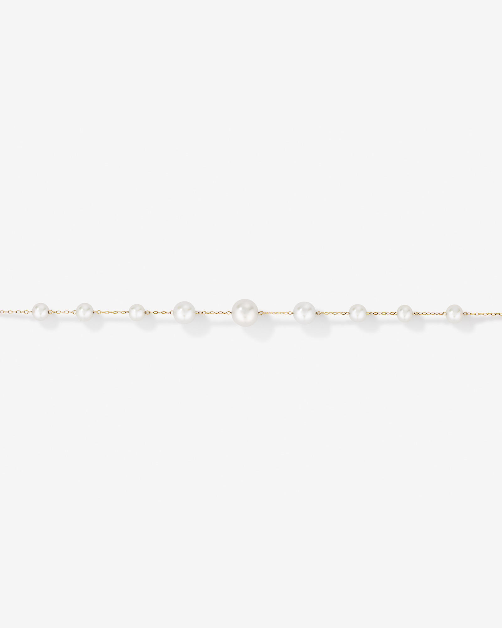 Bracelet with Cultured Freshwater Pearls in 10kt Yellow Gold