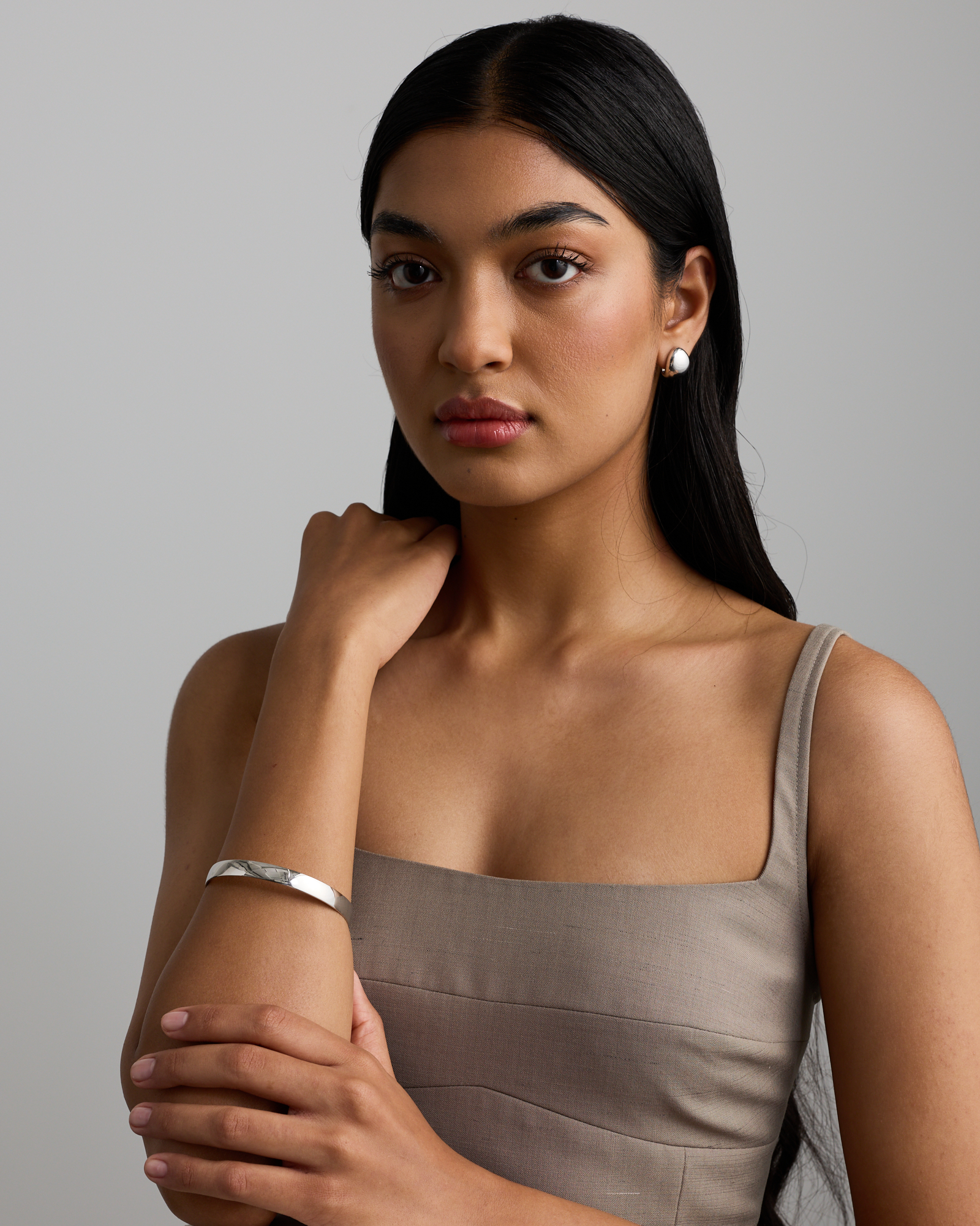 65mm (2.56") 8mm Width Solid Round Bangle in Sterling Silver