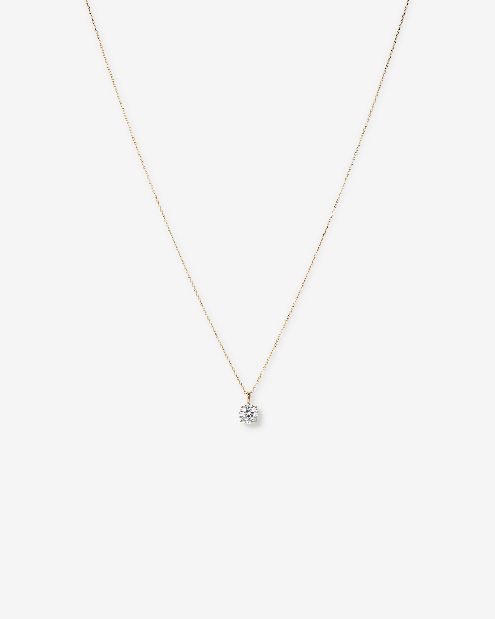 1.00 Carat TW Diamond Solitaire Pendant in 18kt Yellow Gold