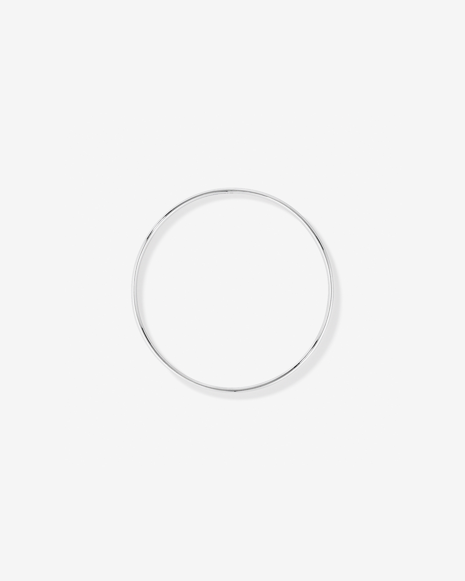 3.7mm Solid Round Bangle in Sterling Silver