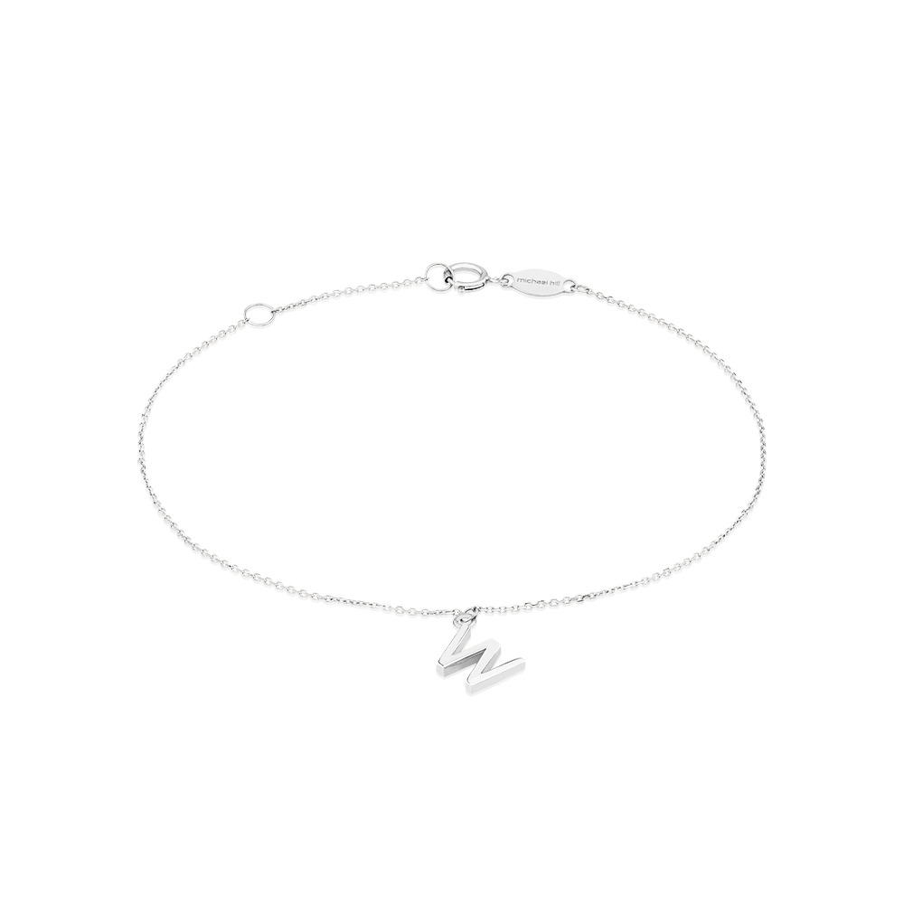 19cm (7.5") W Initial Bracelet in Sterling Silver