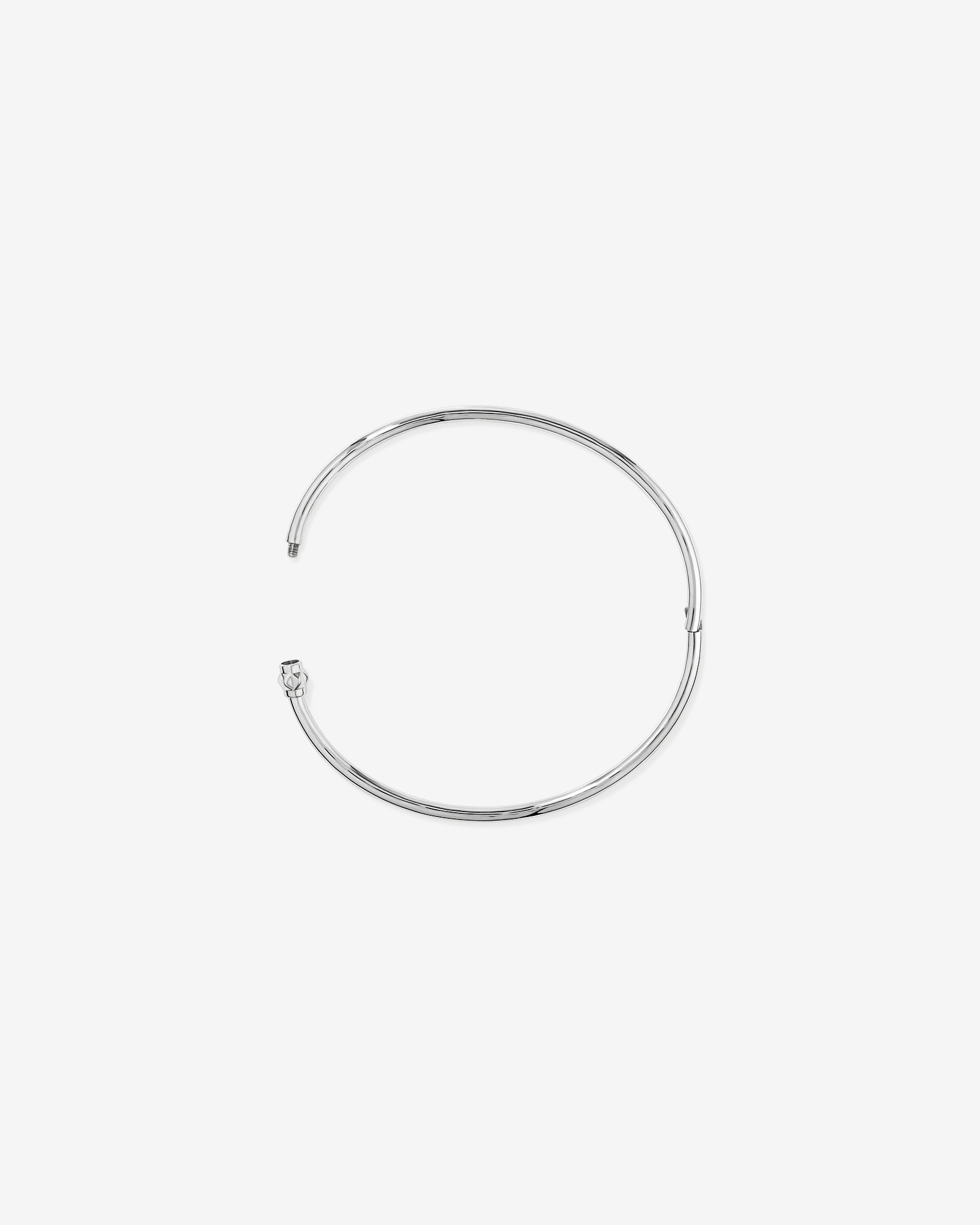 60mm Hinged Pendant Bar Bangle in Sterling Silver