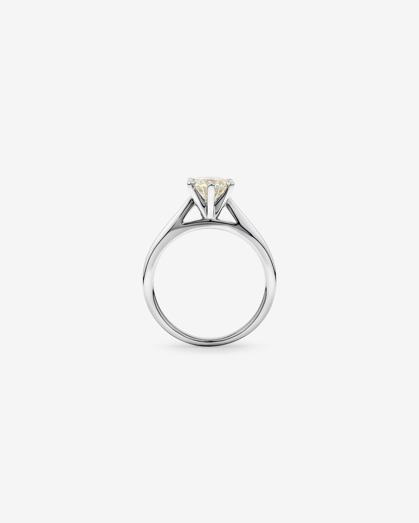 Certified Solitaire Engagement Ring with a 1 Carat TW Diamond in 14kt White Gold