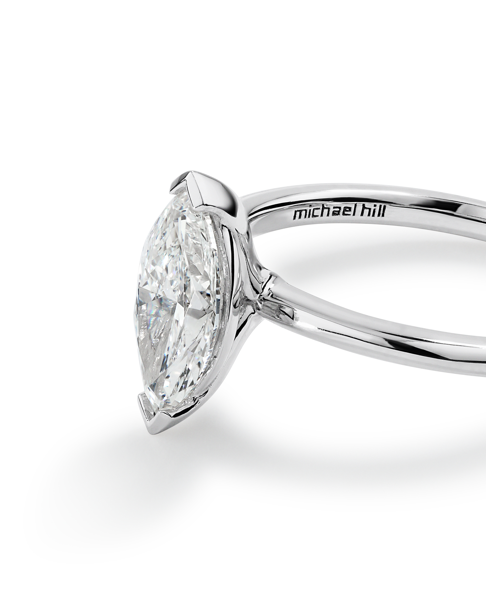 1.25 Carat TW Marquise Laboratory-Grown Diamond Solitaire Engagement Ring 14kt White Gold