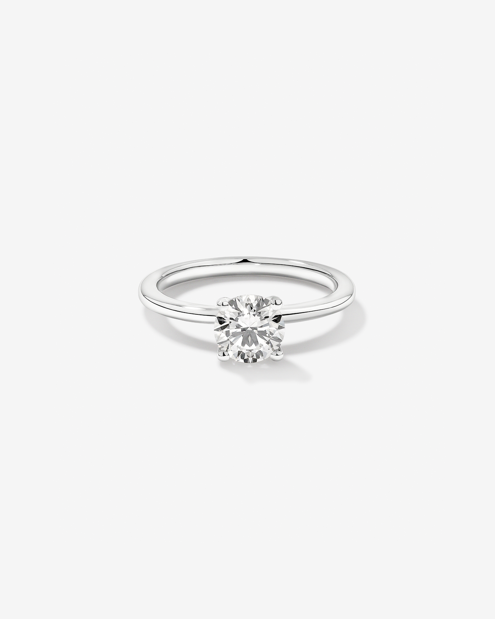 Bague Solitaire avec Diamant Rond Brillant de 0,70 Carat TW en Or Blanc 18 kt