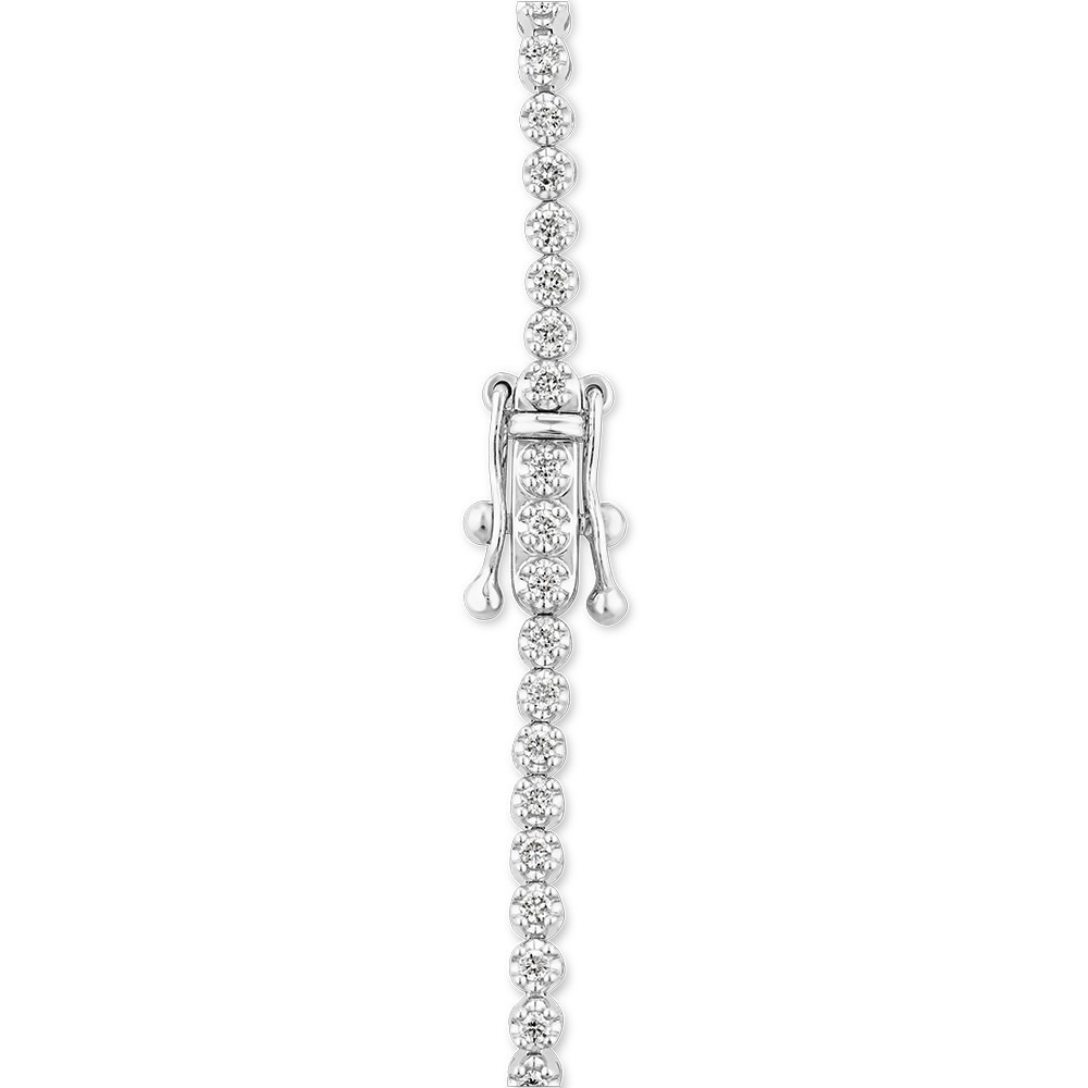 Bracelet tennis en diamants cultivés laboratoire TW de 0,90 carat or jaune 10 carats