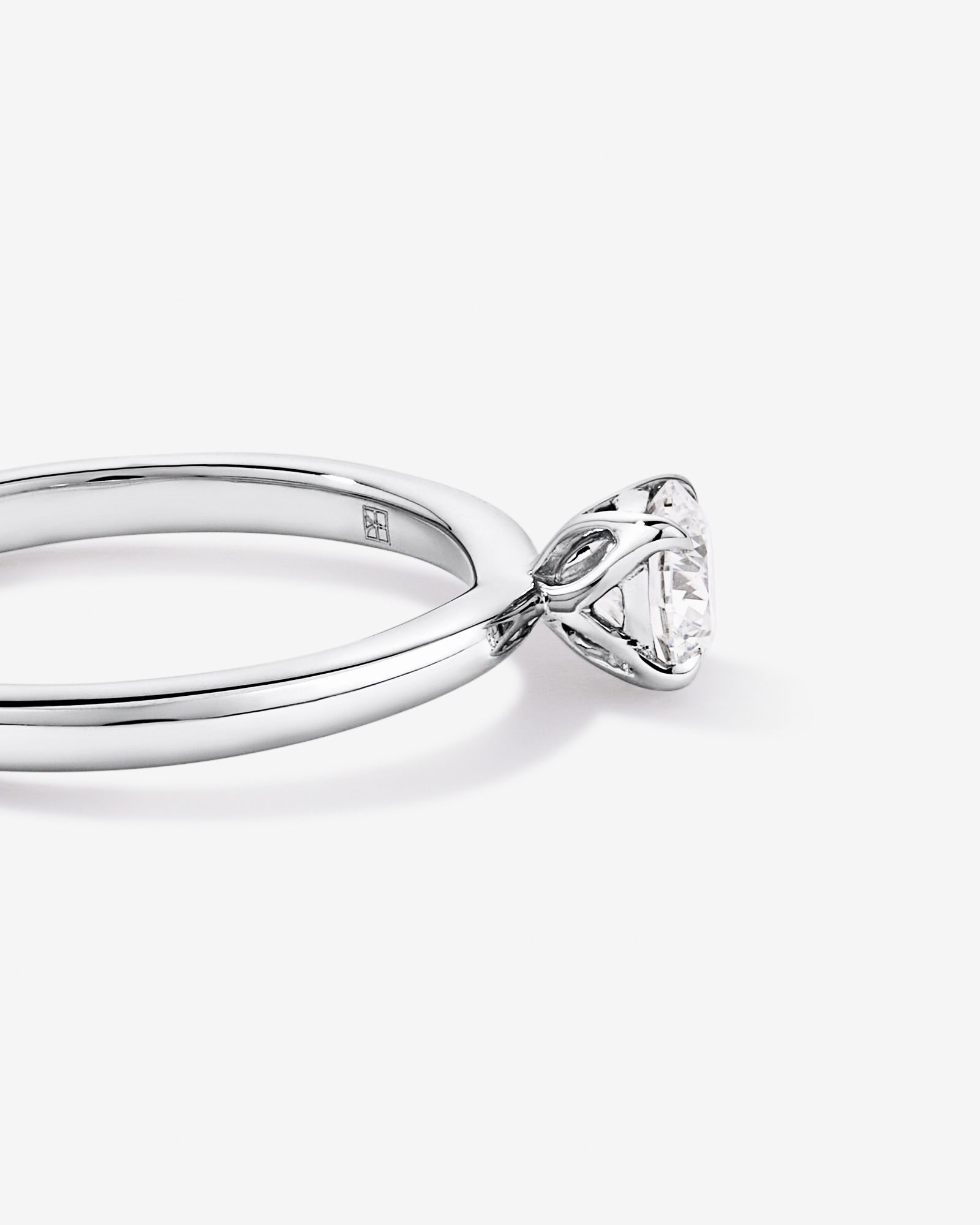 Carat TW Round Brilliant Solitaire Ring in Recycled Platinum