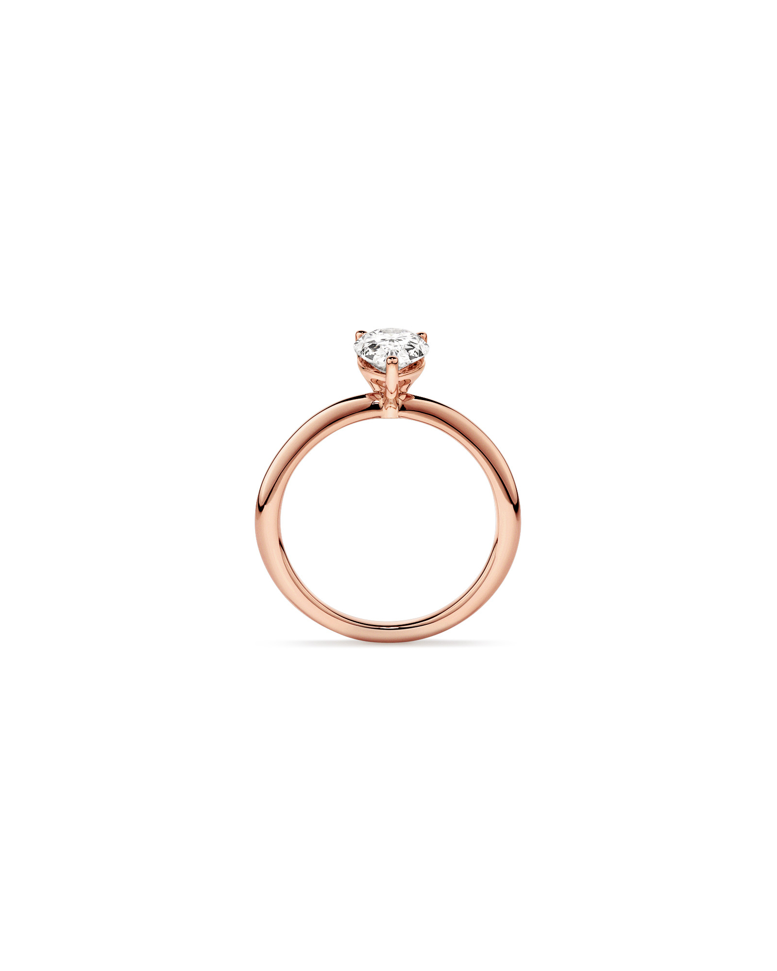 1.25 Carat TW Pear Laboratory-Grown Diamond Solitaire Engagement ring in 14kt Rose Gold