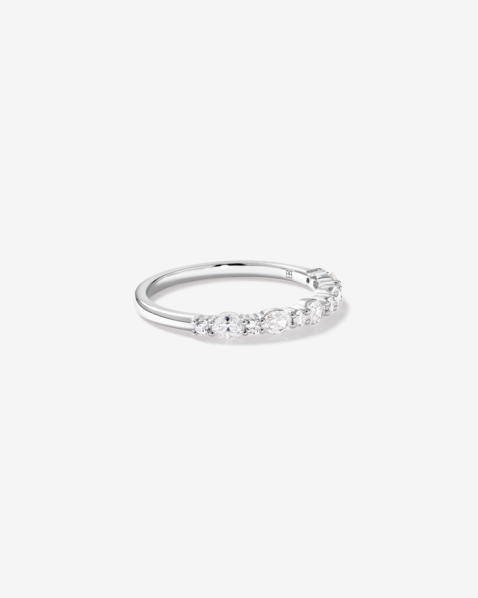 0.44 Carat TW Diamond Wedding Ring in 14kt White Gold
