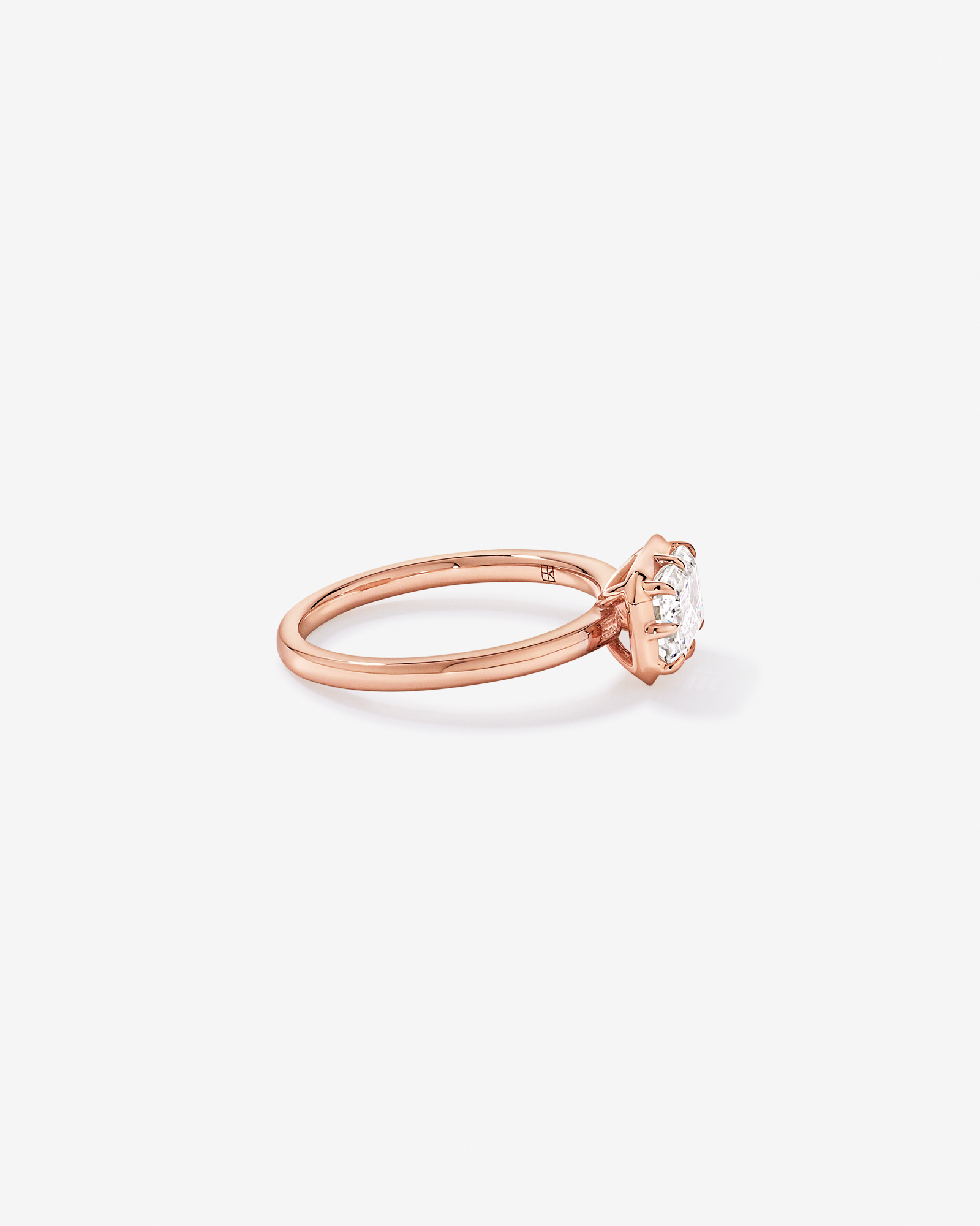 1.50TW Emerald Cut Laboratory-Grown Diamond Solitaire Ring 14kt Rose Gold