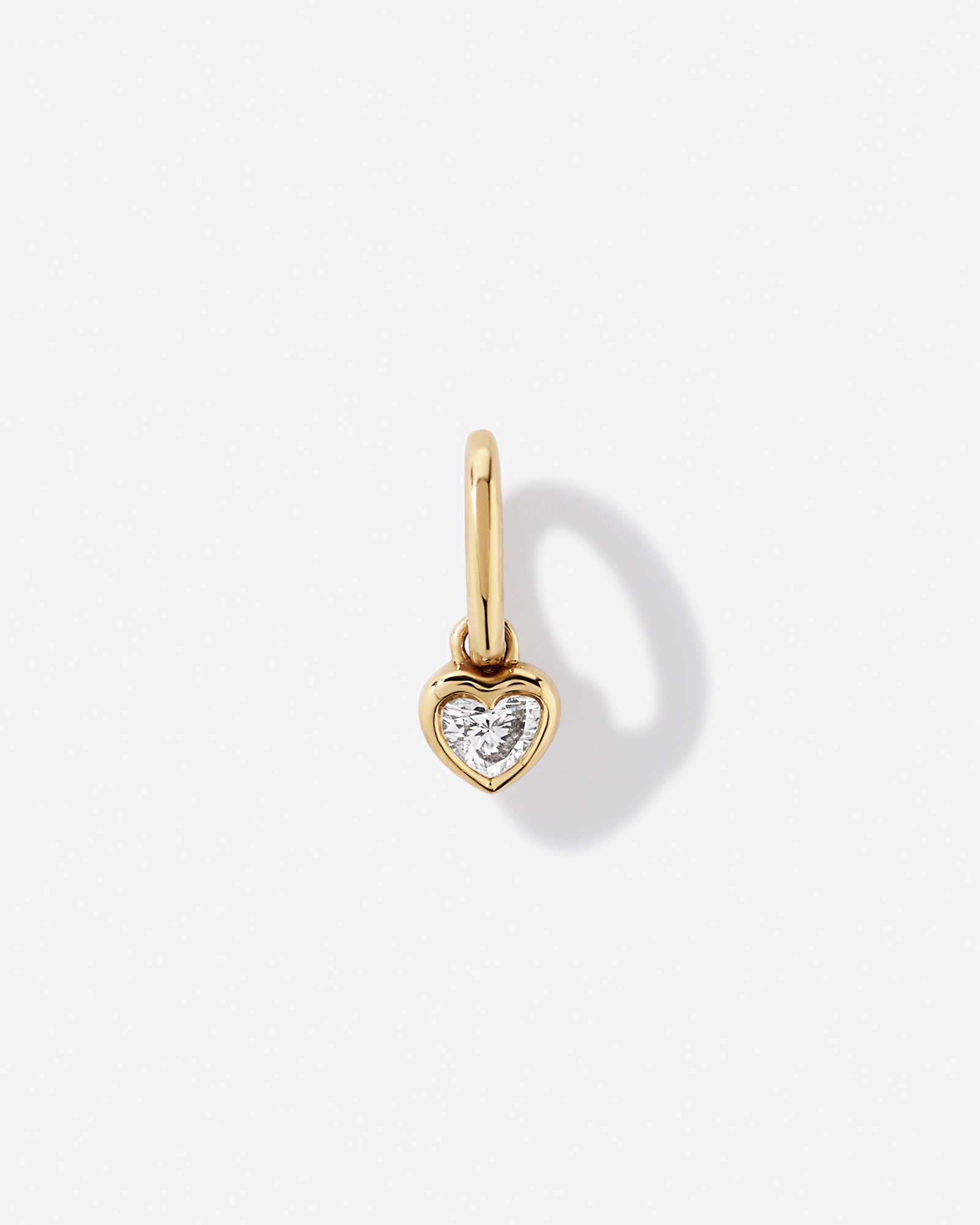 0.07 Carat TW Laboratory-Grown Diamond Heart Pendant  in 10kt Yellow Gold