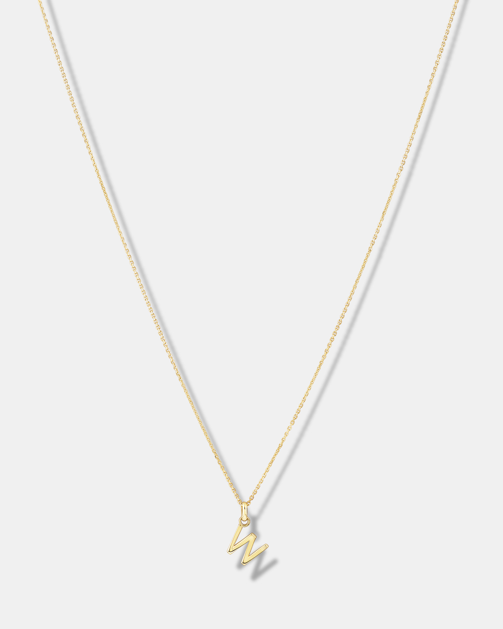 Pendentif « W » en or jaune 10 K