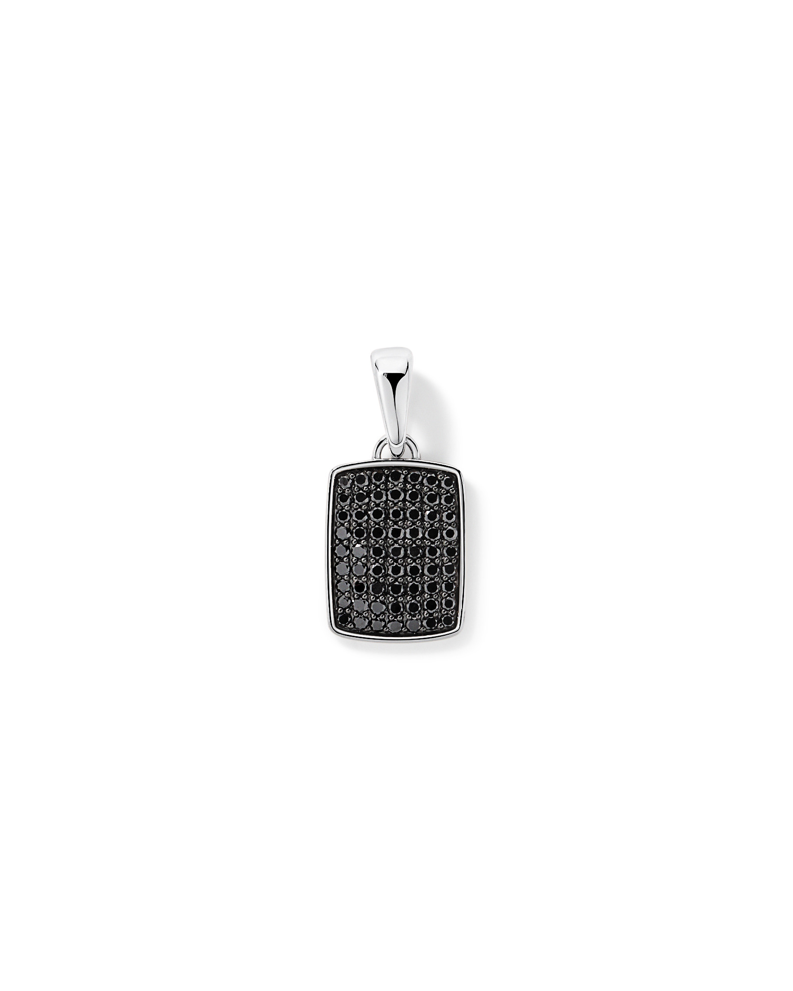 1.00 Carat TW Black Diamond Pendant in 10kt White Gold