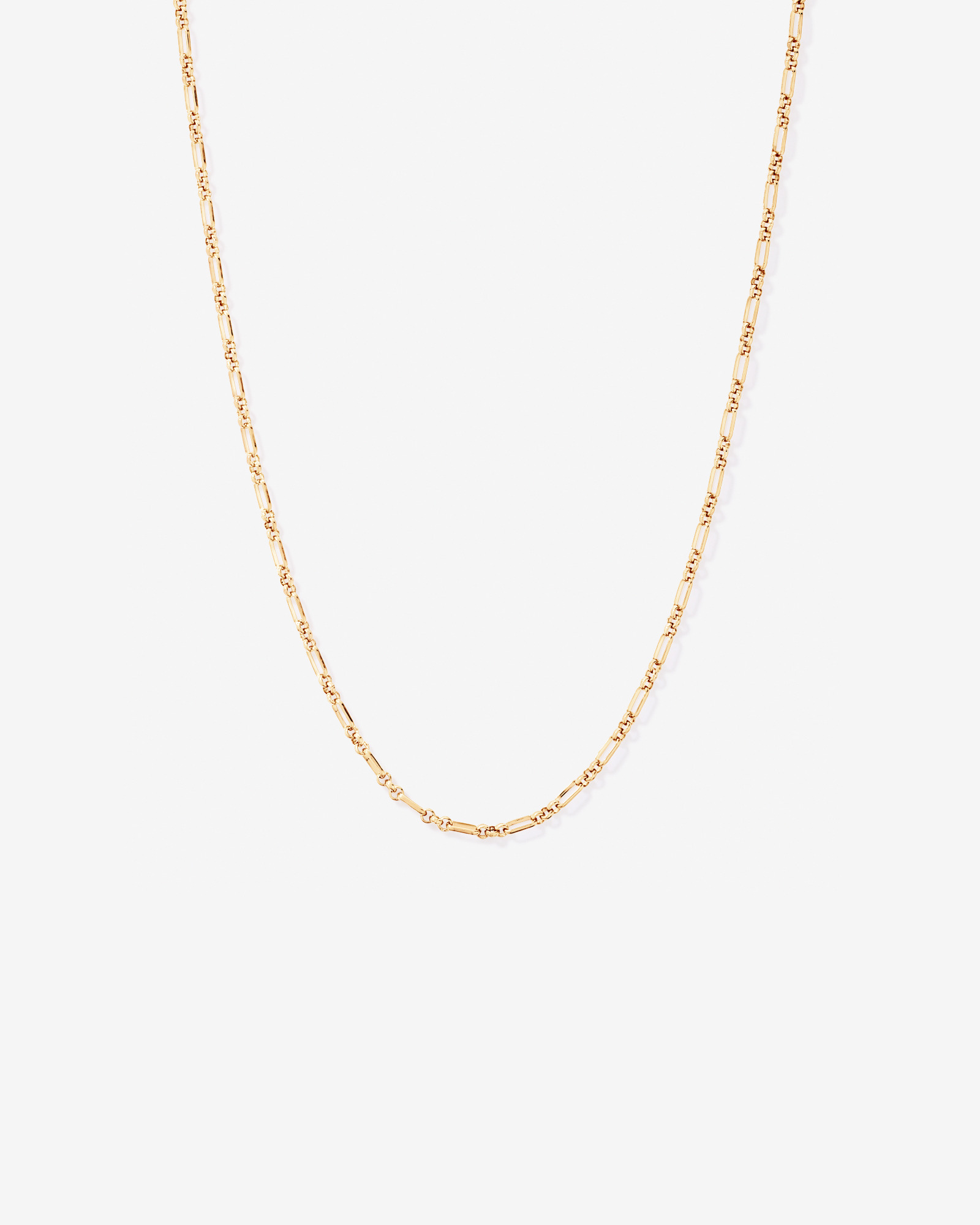 50cm (20") 3 and 1 Paperclip Chain in 18Kt Gold Vermeil