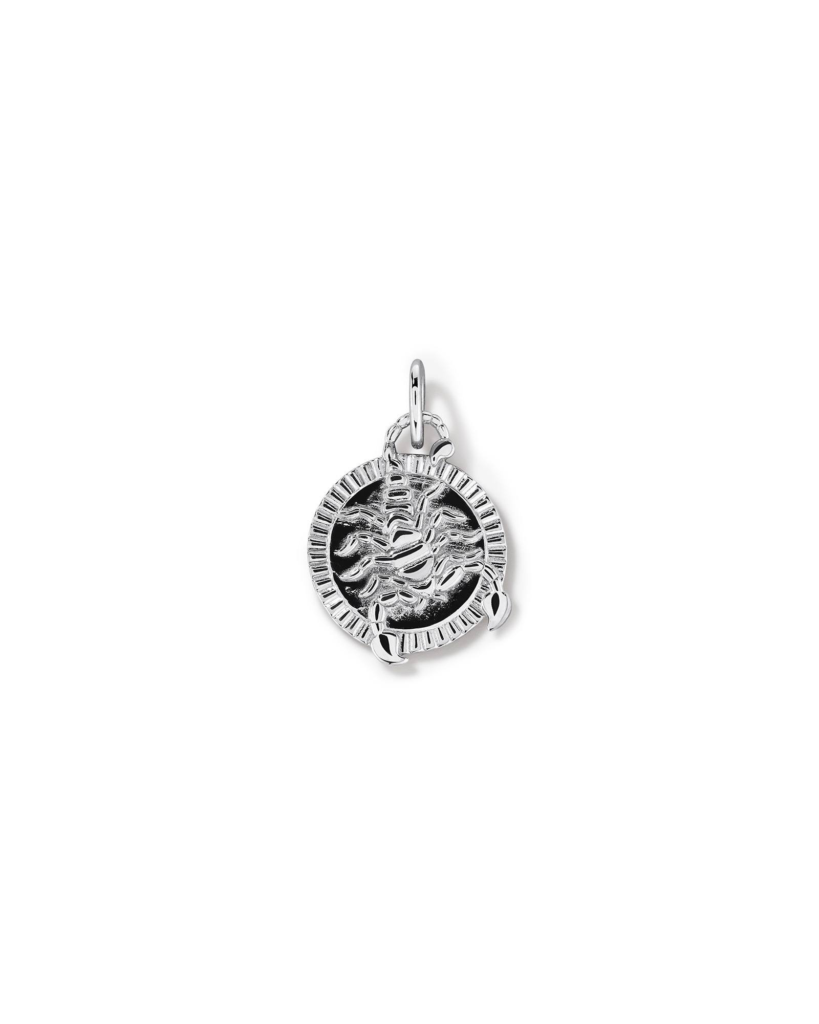 Pendentif zodiaque Scorpion avec accents de diamants en argent sterling