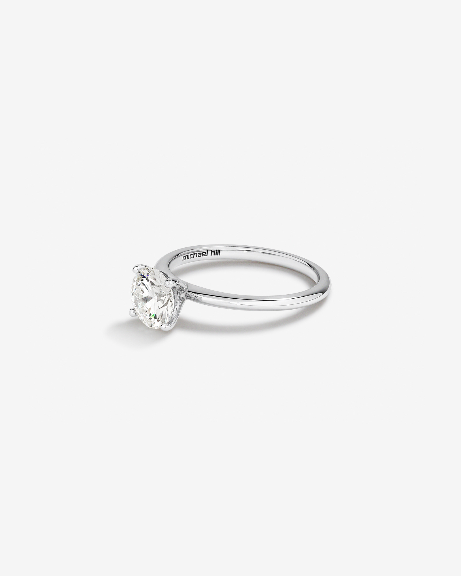 Bague en or blanc 14 K avec diamant créé en laboratoire totalisant 1,25 ct