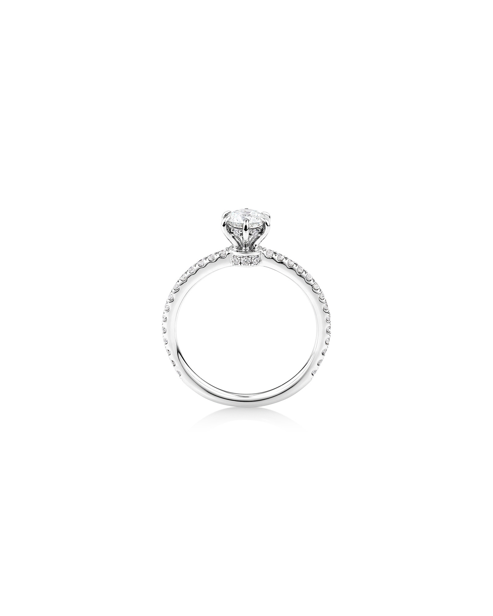 Bague de fiançailles Sir Michael Hill Designer en or blanc 18 K avec diamants totalisant 0,70 ct