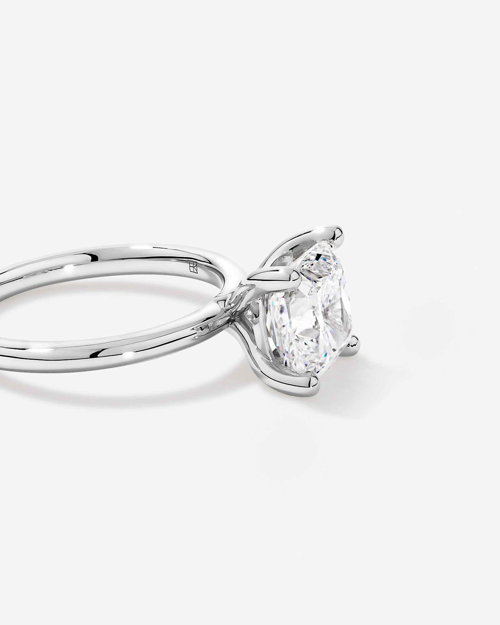 3.00 Carat TW Cushion Cut Laboratory-Grown Diamond Solitaire Engagement Ring Platinum