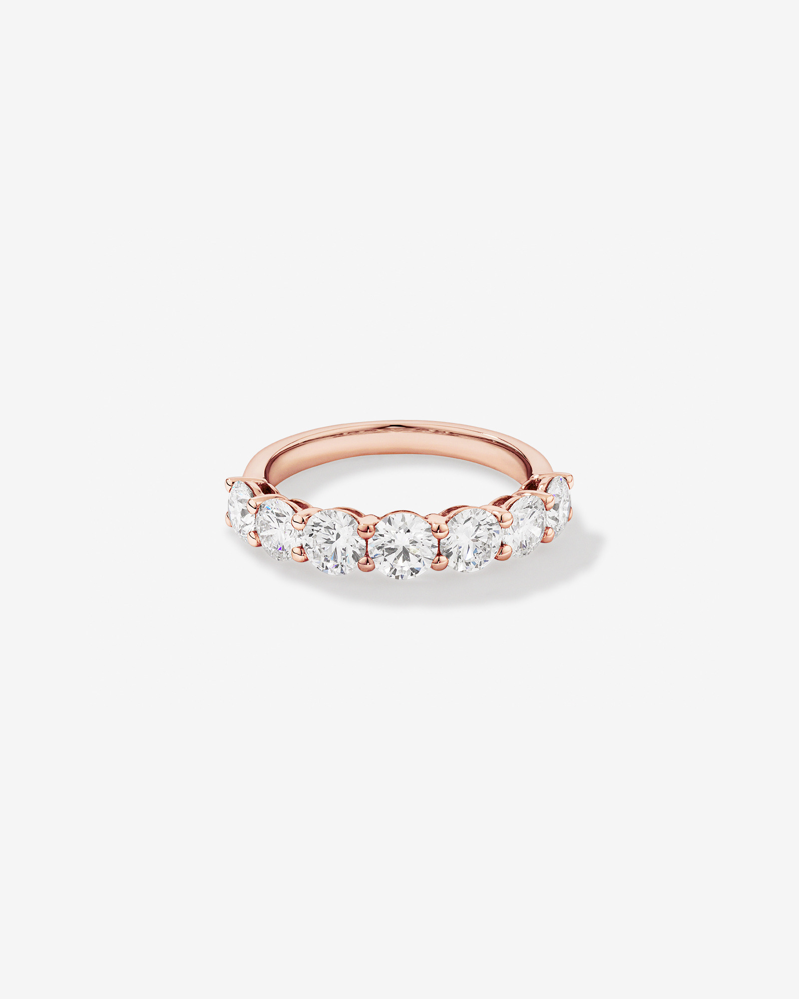 2.00 Carat TW Round Brilliant Laboratory-Grown Diamond Wedding Ring in 14kt Rose Gold
