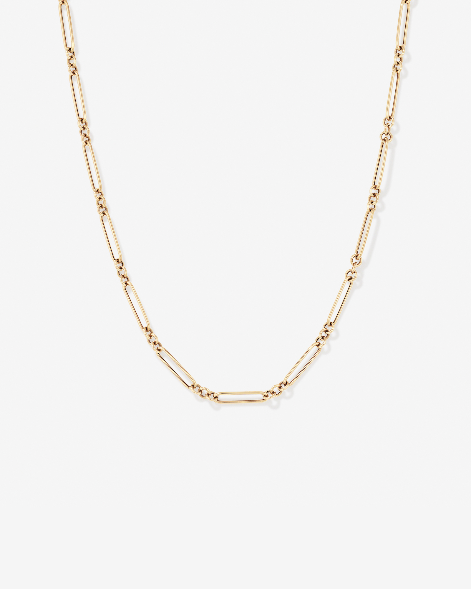 5.00mm Wide Paperclip 3 and 1 Chain in 10kt Yellow Gold