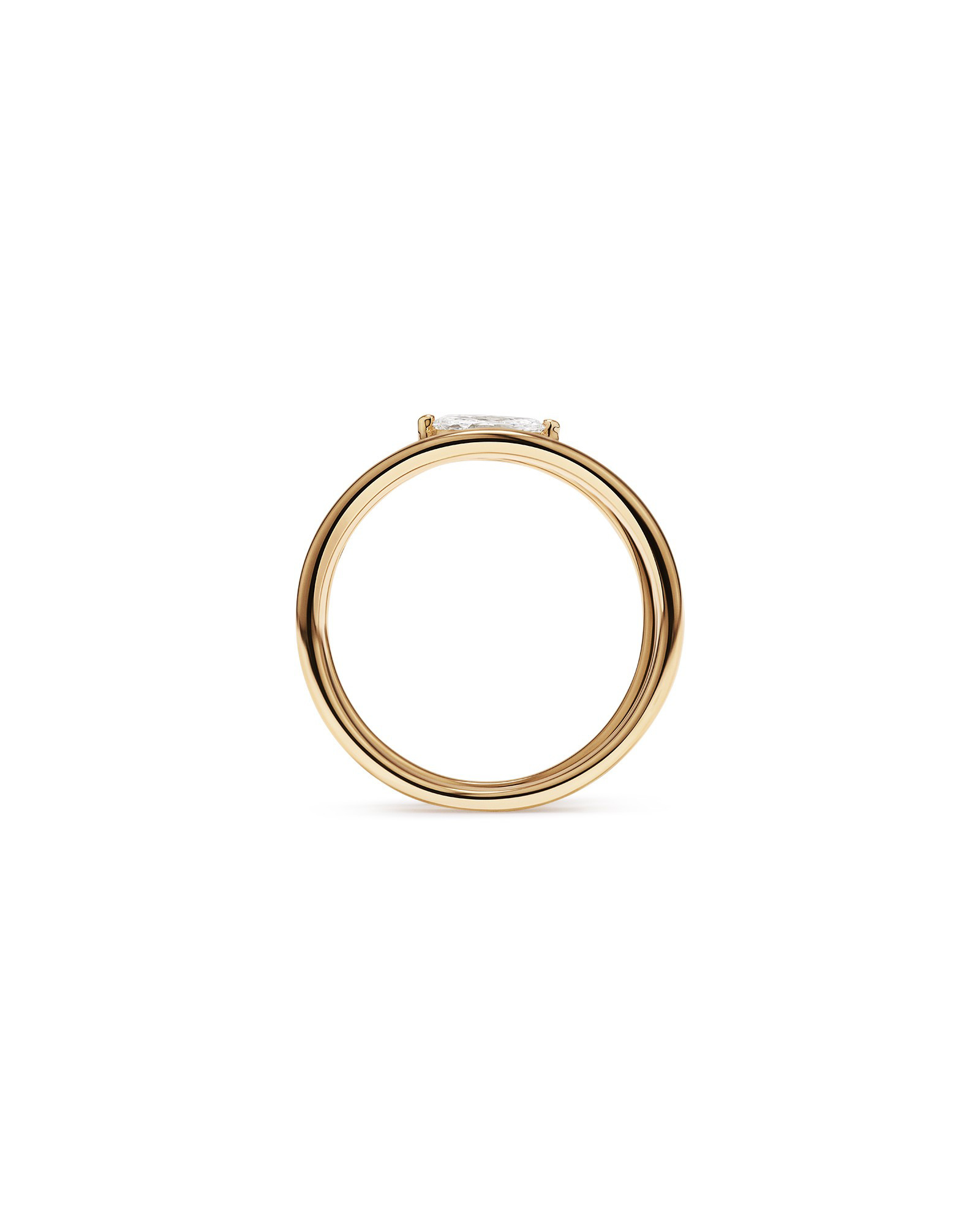 0.43 Carat TW Round Brilliant and Marquise Cut Laboratory-Grown Diamond Bypass Ring 10kt Yellow Gold