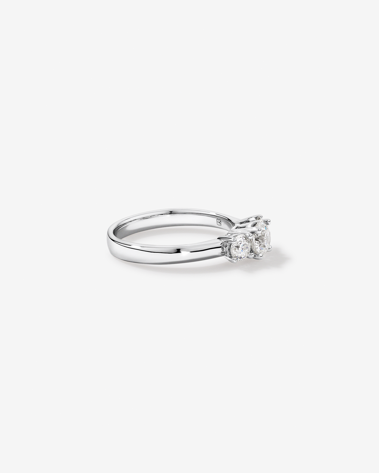 1.00 Carat TW 3 Stone Signature 101 Diamond Ring in 14kt White Gold