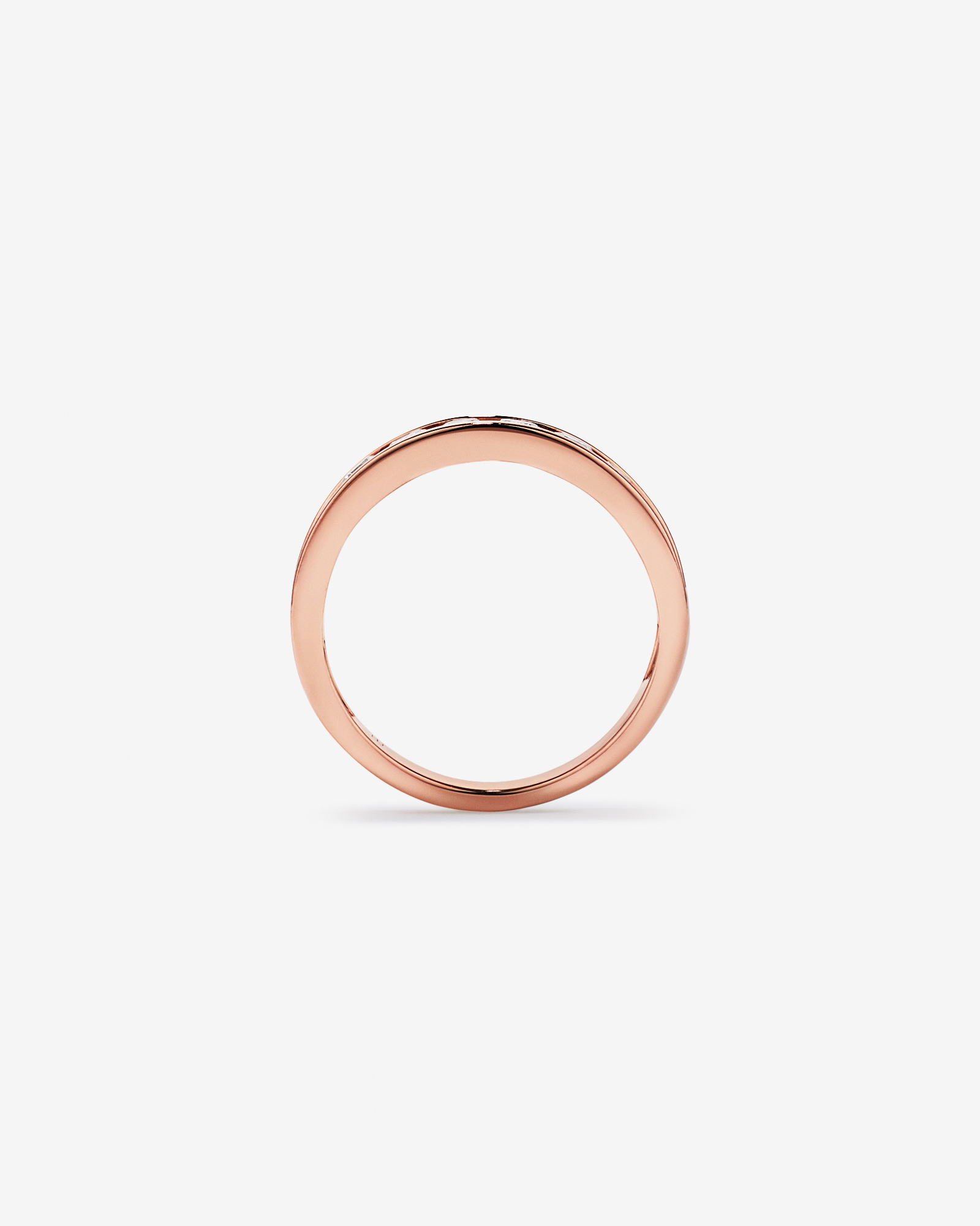 1.00 Carat TW Round Brilliant Channel Set Wedding Band 10kt Rose Gold