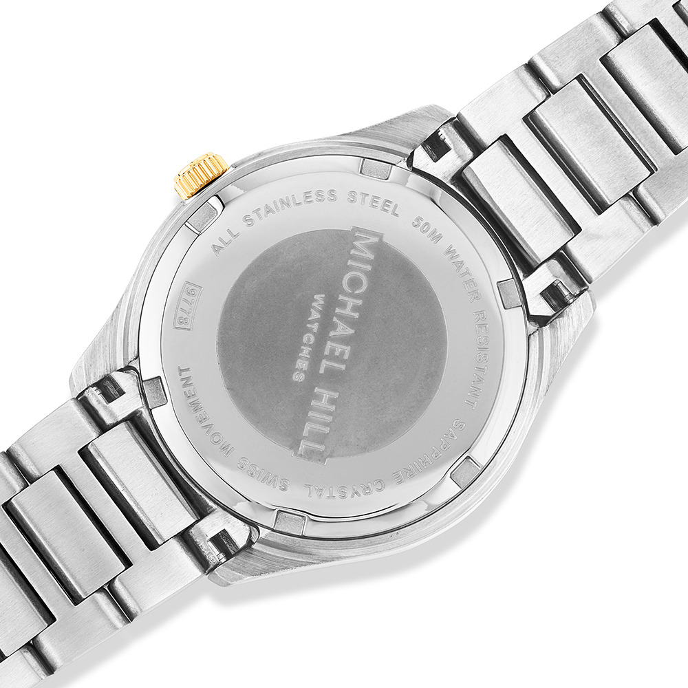 Montre Quartz Pour Femmes Deux Tons De 0,40 Carat Tw Diamant En Acier Inoxydable Ton Or Jaune
