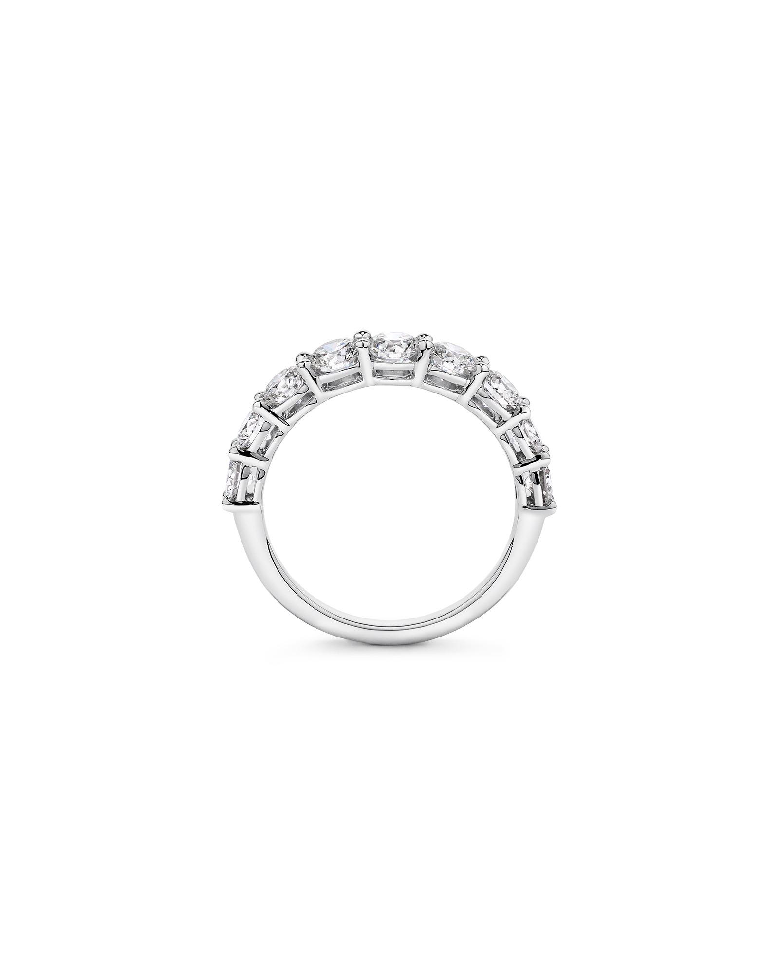 Alliance en or blanc 14 carats avec diamants ronds brillants de 1,75 carat (poids total) cultivés laboratoire