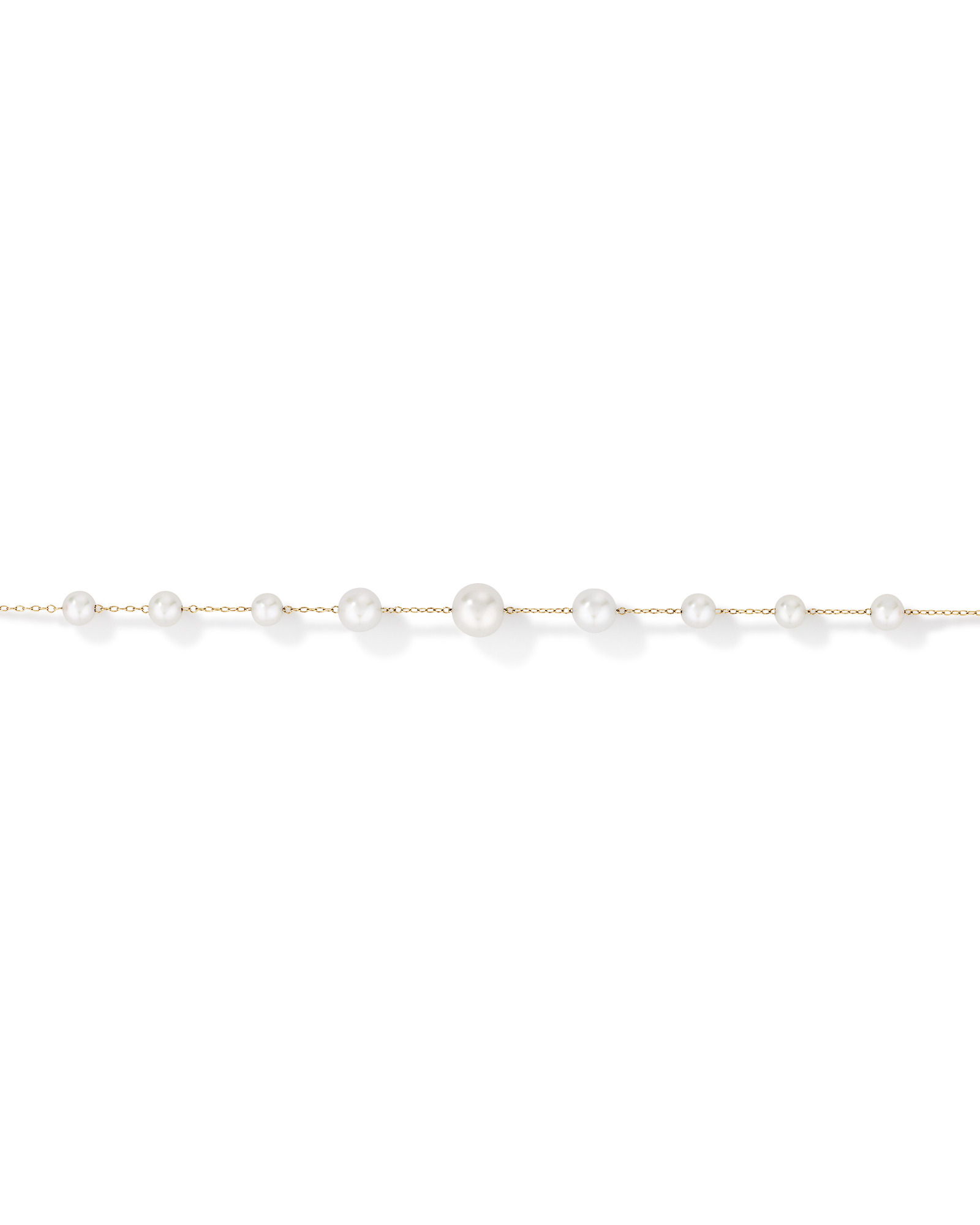 Bracelet with Cultured Freshwater Pearls in 10kt Yellow Gold