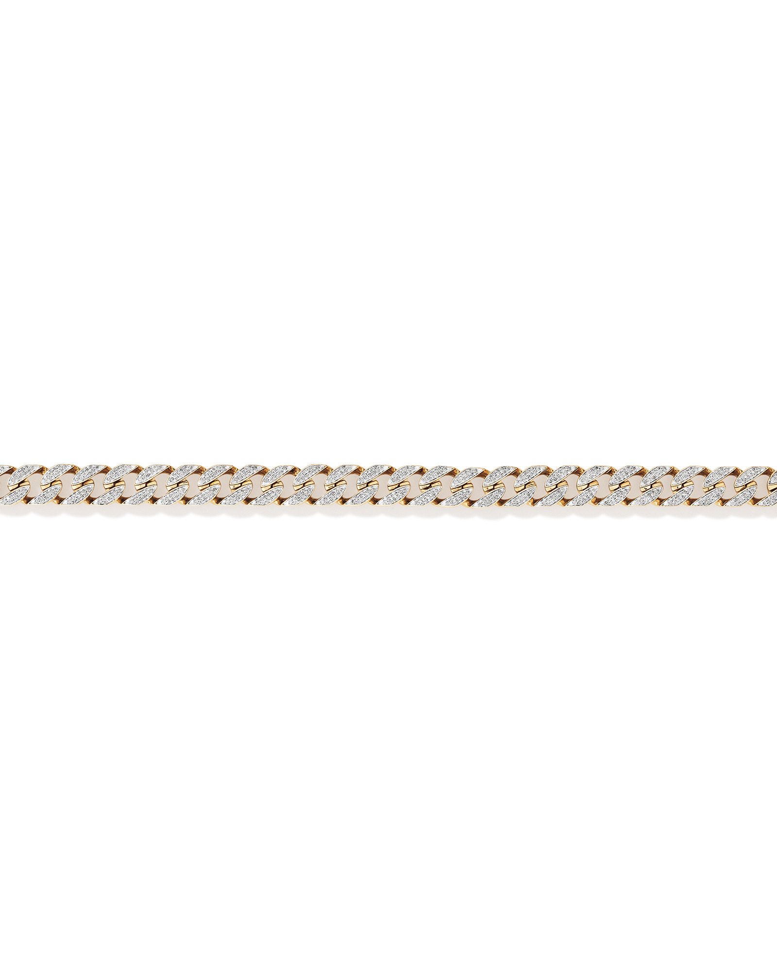 2.00 Carat TW Diamond Set Cuban Link Bracelet in 10kt Yellow and White Gold