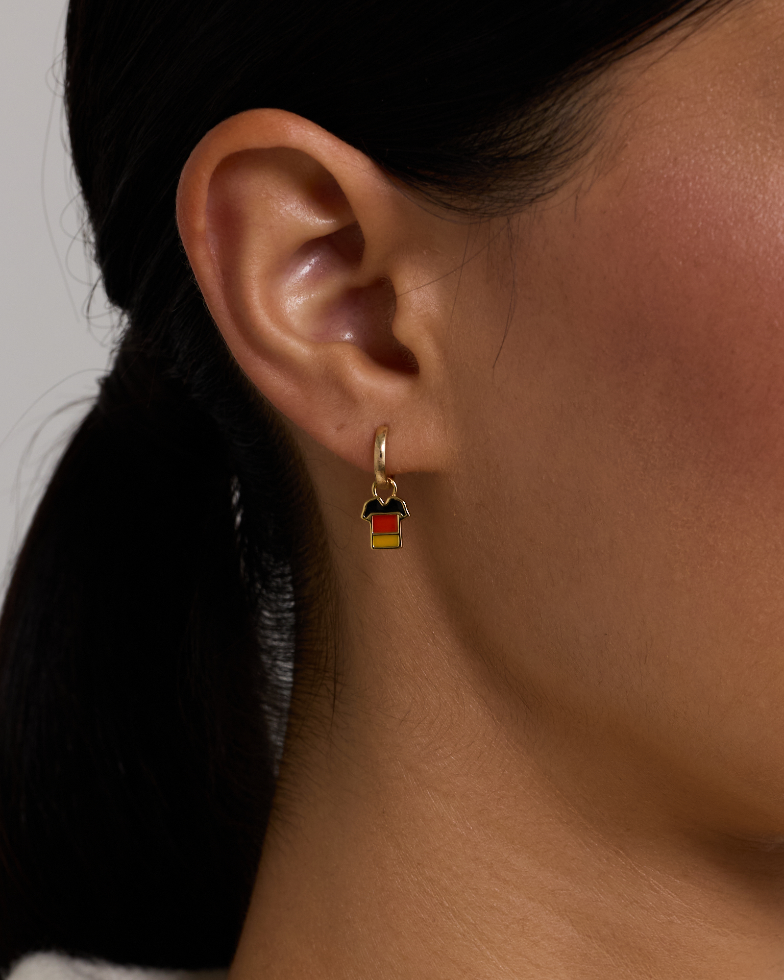 Germany Jersey Earring Charm in 18Kt Vermeil