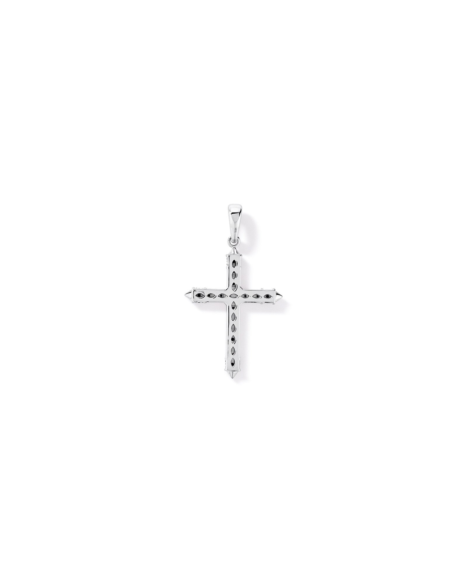 0.38 Carat TW Black Diamond Cross Pendant in Sterling Silver