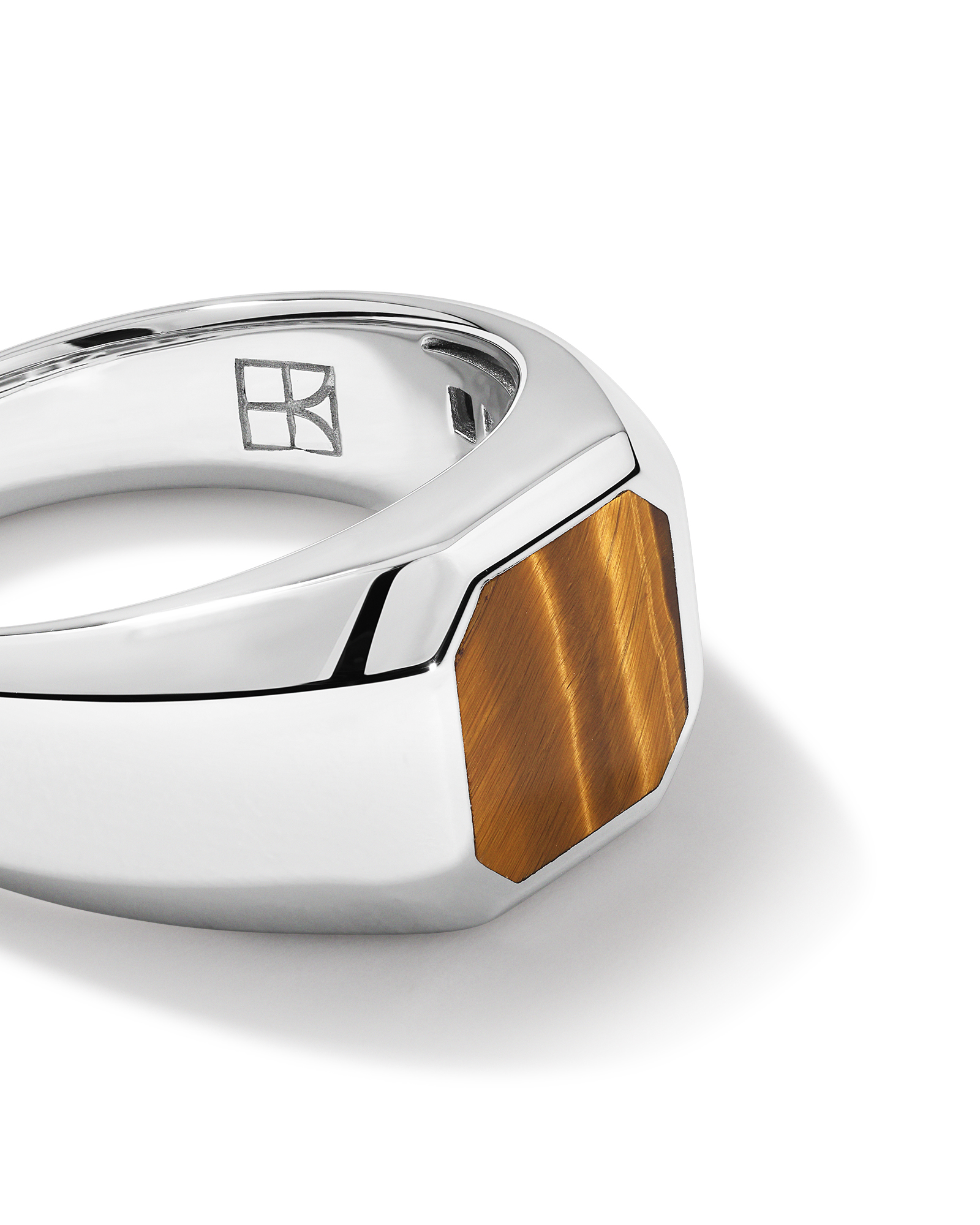 Tiger’s Eye Square Ring in Sterling Silver