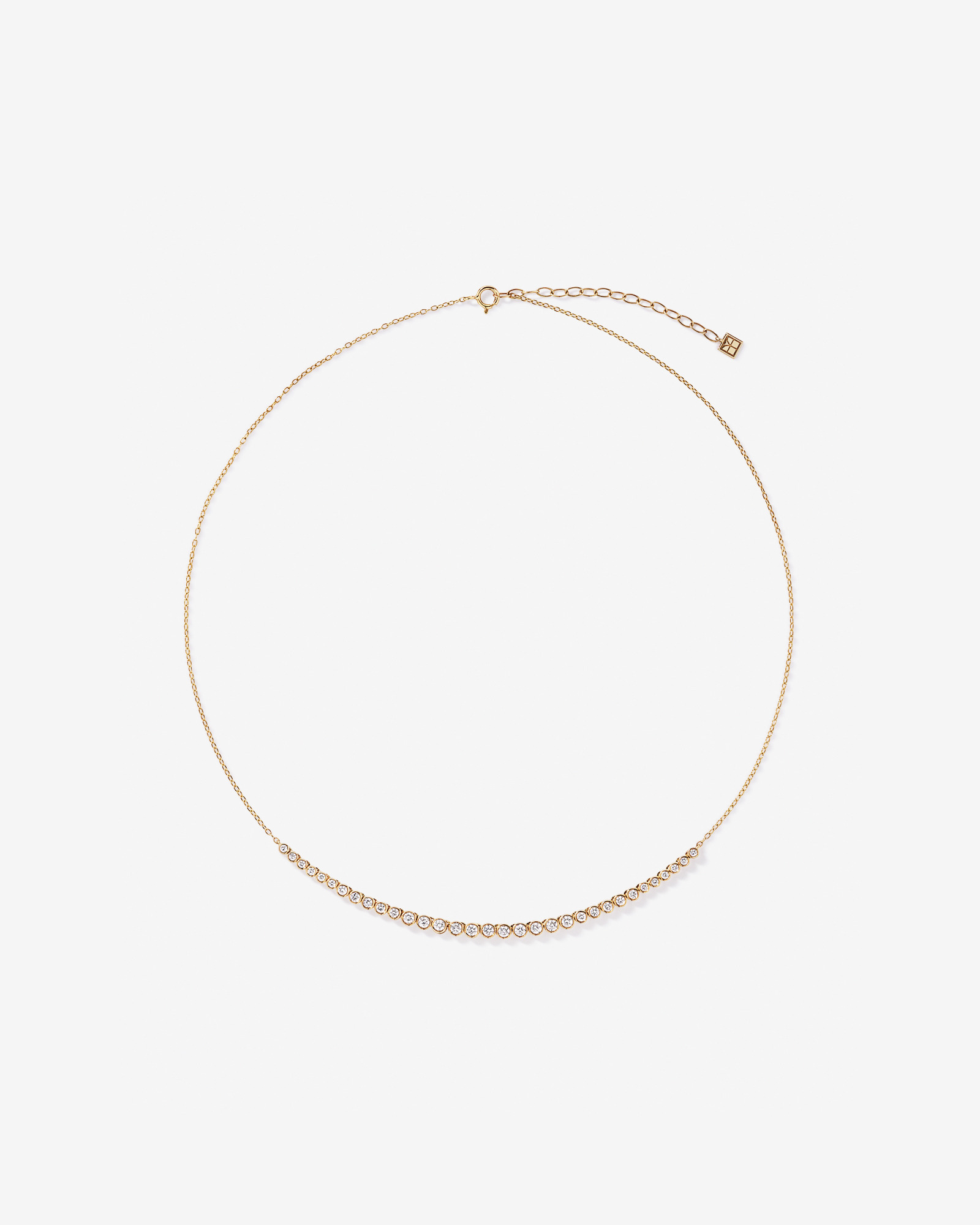 1.00TW Lab Diamond Tennis Necklace in 10kt Gold