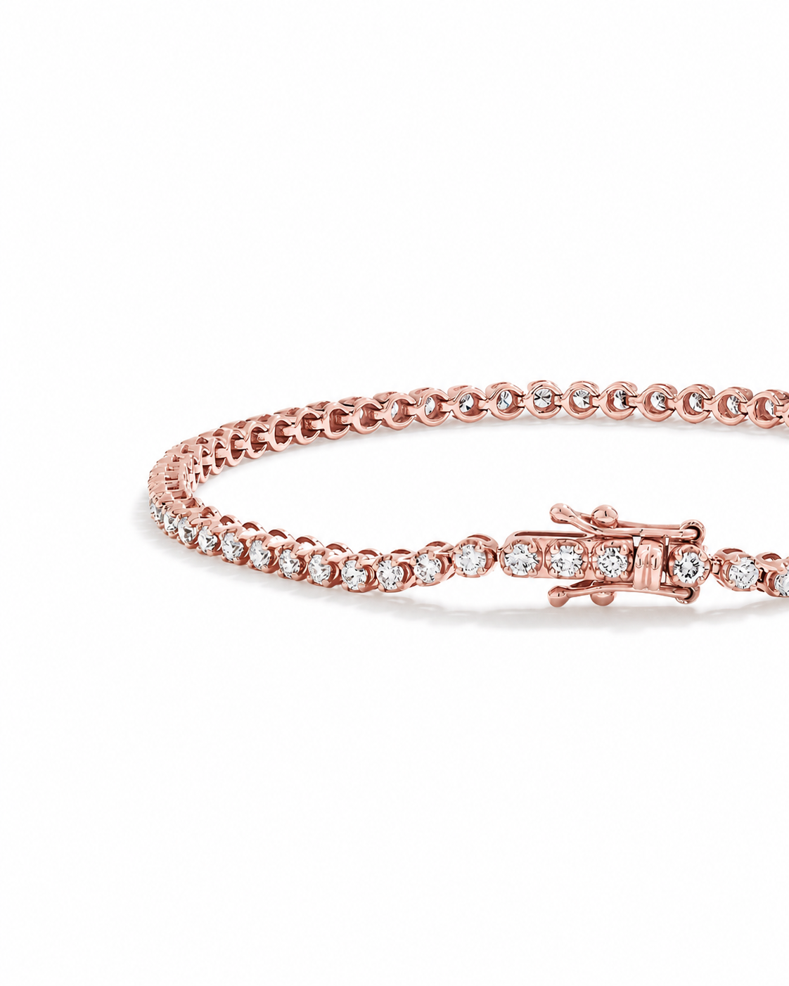 2.00 Carat TW Laboratory-Grown Diamond Tennis Bracelet in 10kt Rose Gold