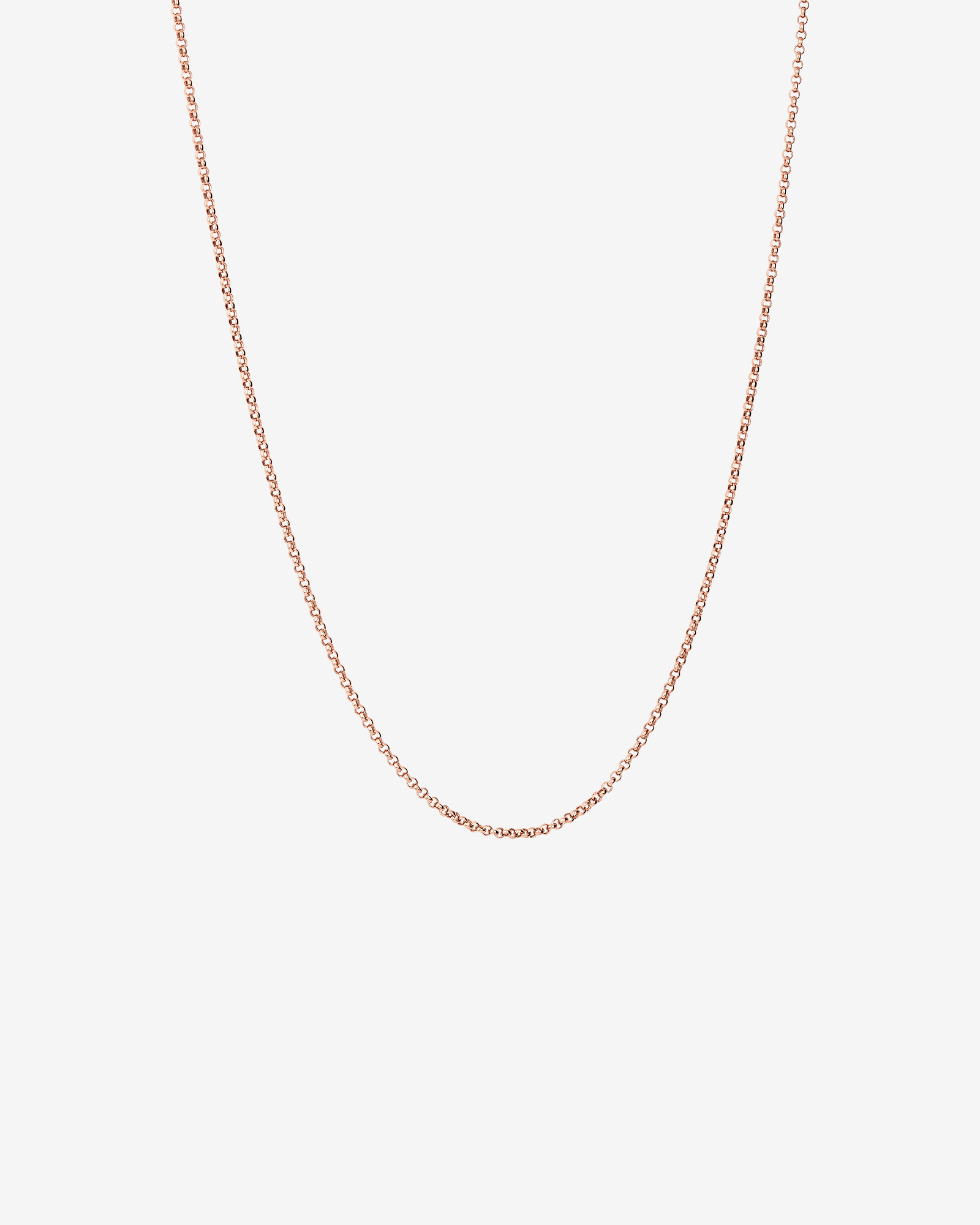 50cm (20") Hollow Belcher Chain in 10kt Rose Gold