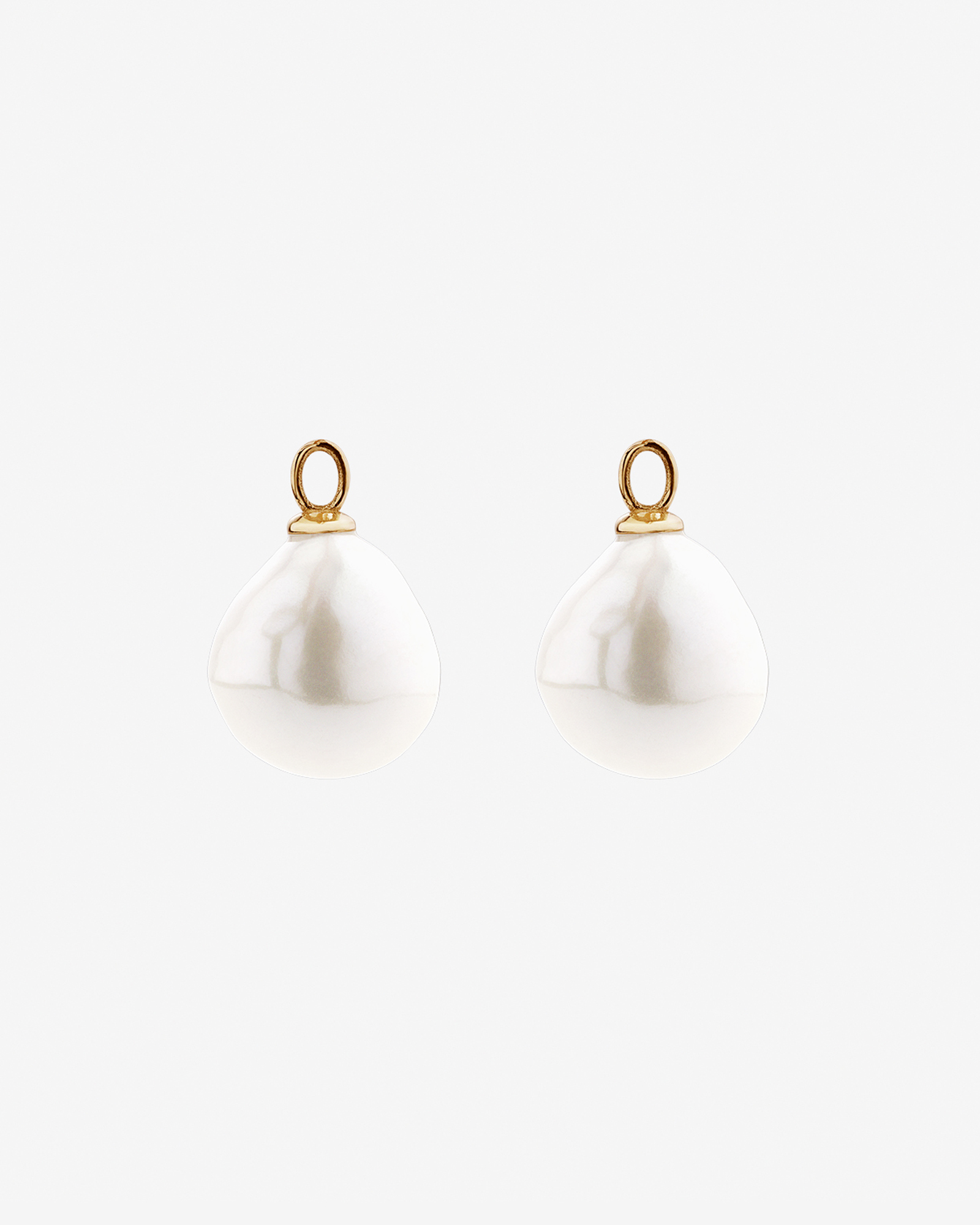 Drop Earrings with Cultured Freshwater Baroque Pearls in 10kt Yellow Gold